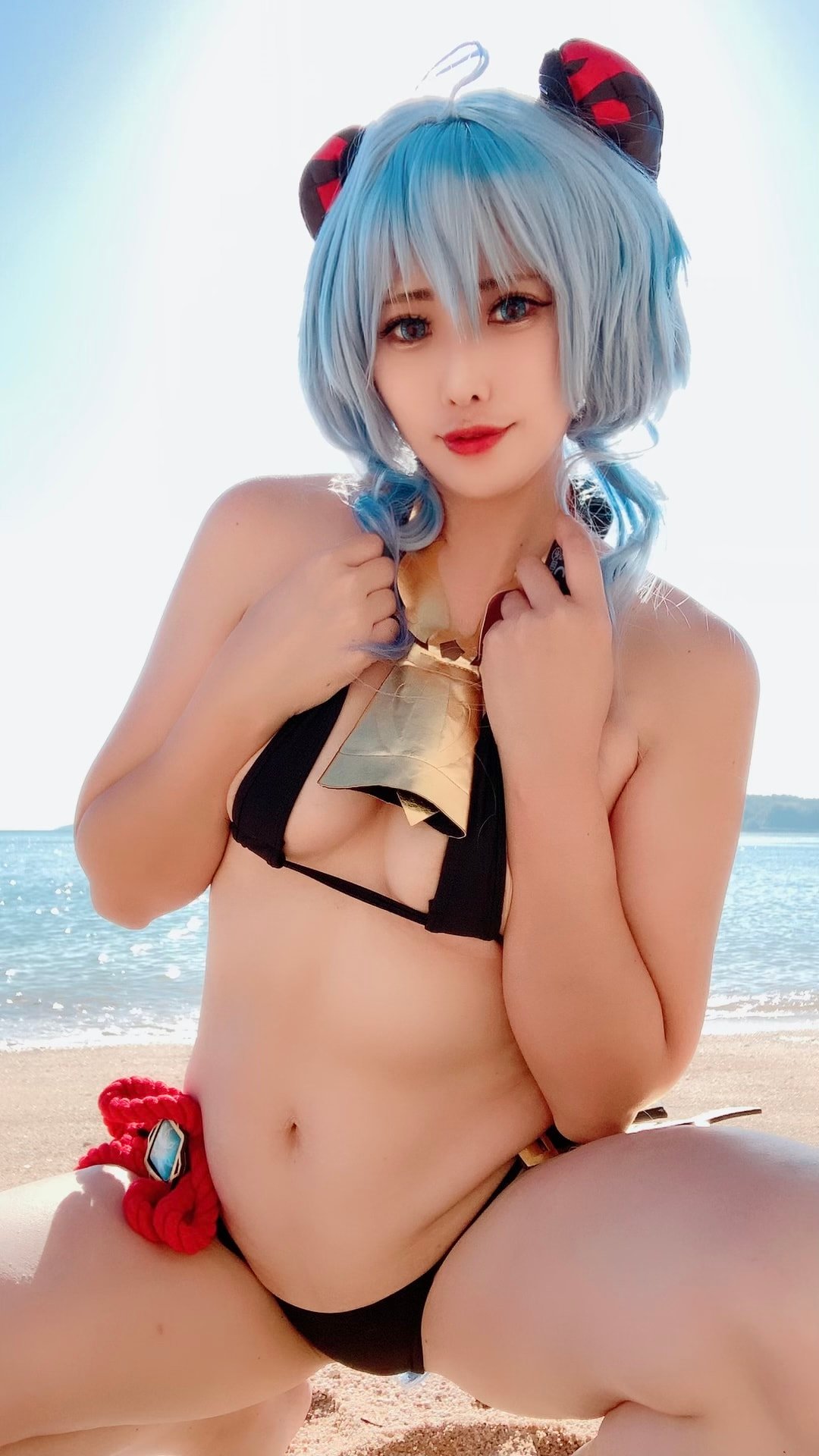 Glossy Rabbit (艶兎)] Ganyu and Barbara on Marine Day, and a bit of Mona! (Genshin Impact)