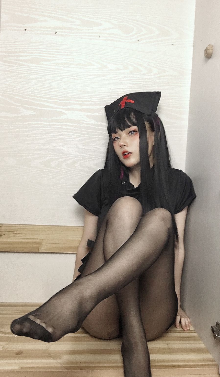 Coser cheese block Wii uncensored extremely explicit black silk Cosplay high-definition images