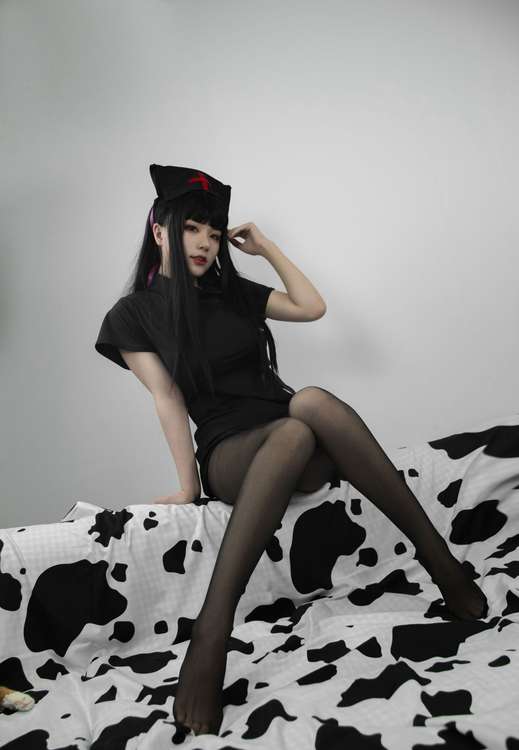 Coser cheese block Wii uncensored extremely explicit black silk Cosplay high-definition images