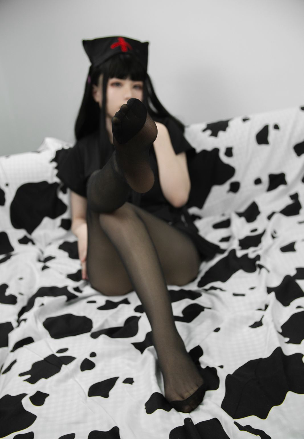 Coser cheese block Wii uncensored extremely explicit black silk Cosplay high-definition images