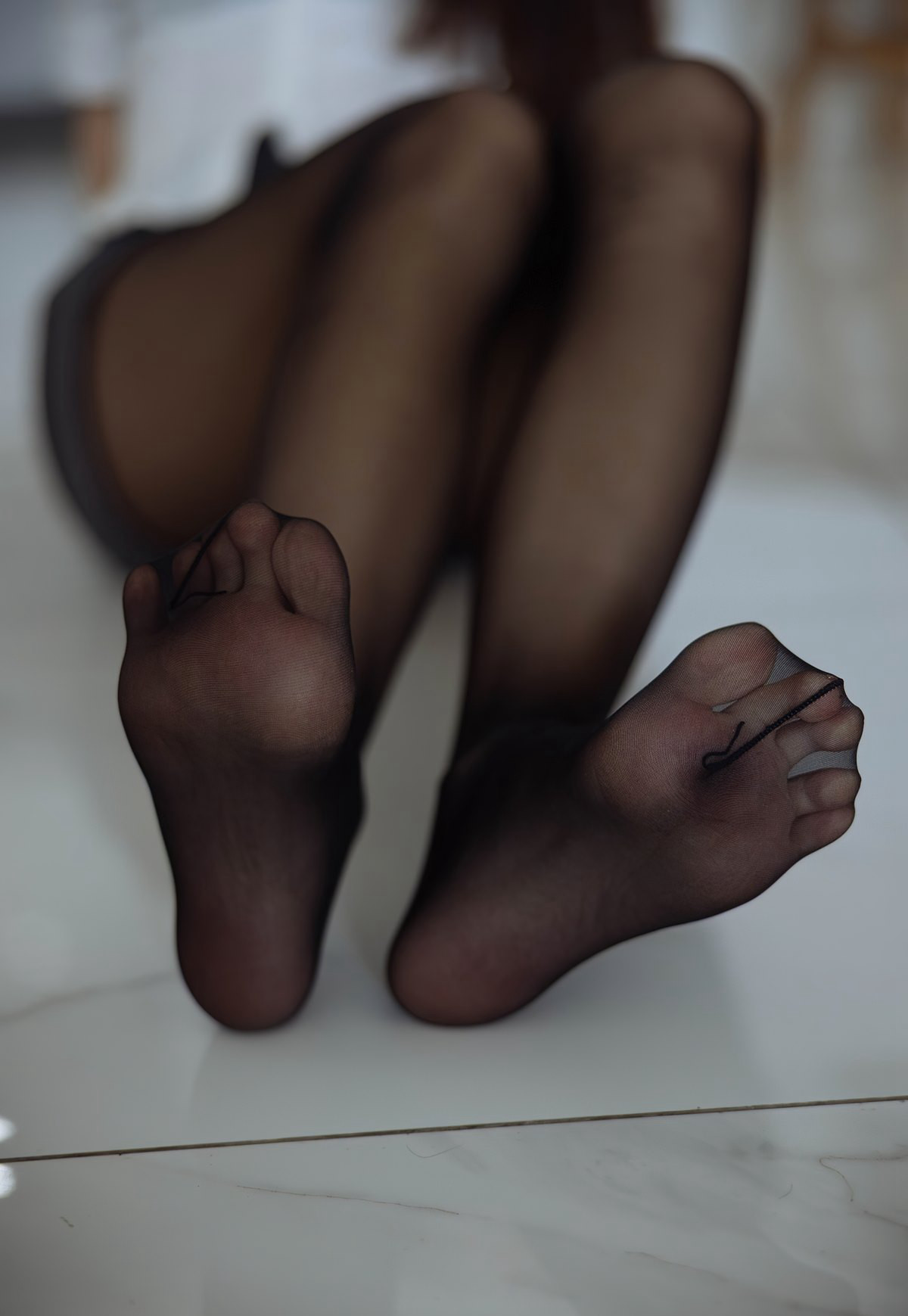 제복 유혹 섹시 타이트 미니스커트 블랙 실크 무 내의 최고급 하이힐 아름다운 다리 스타킹 사진