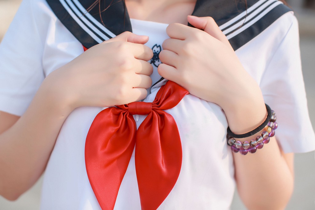 疯猫ss《同桌的水手服》 [萝莉COS] 写真集[41P]