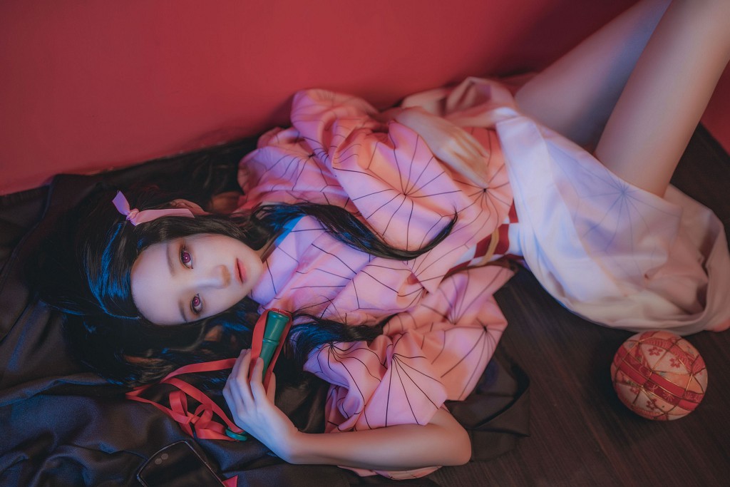 桜桃喵《灶门祢豆子 花间舞》 [Cosplay美女] 写真集[34P]
