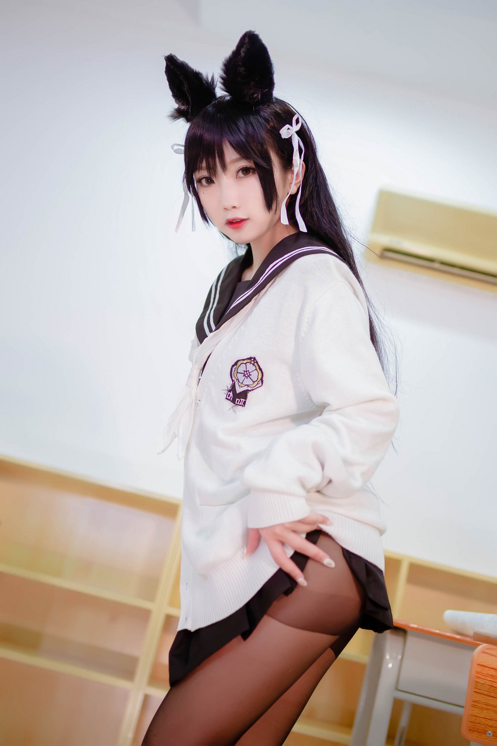 กุ่ยจู๋เย่า อยู่ไหม w 《JK ชุดยูนิฟอร์ม》 [Cosplay ฟูหลี่] หนังสือภาพ[22P