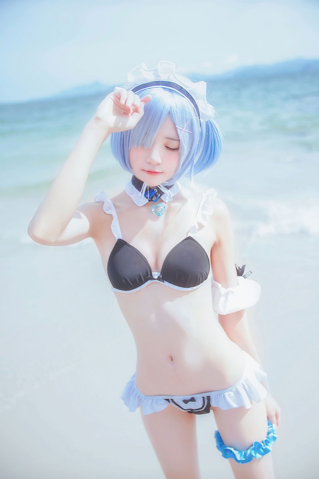 桜桃喵《蕾姆COS》 [萝莉COS] 写真集[48P]