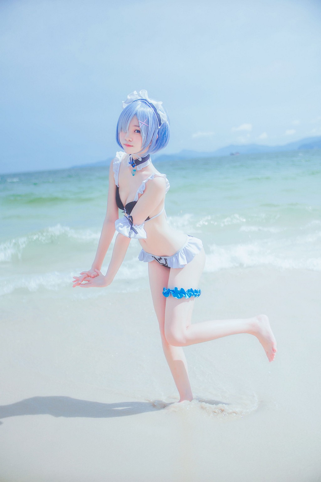 桜桃喵《蕾姆COS》 [萝莉COS] 写真集[48P]