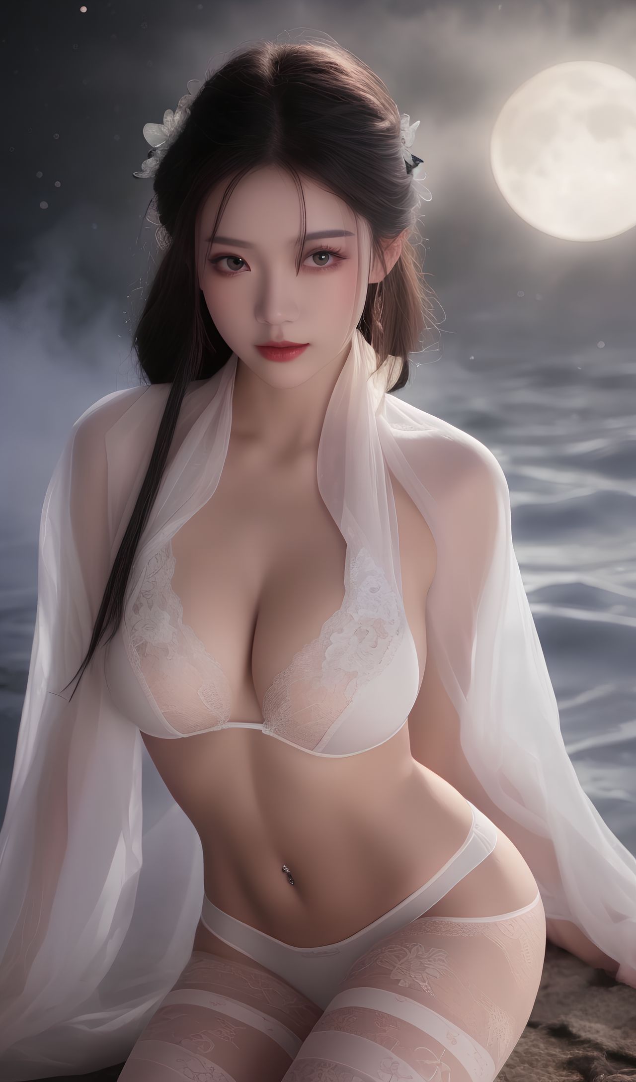 古风情趣装清秀美女