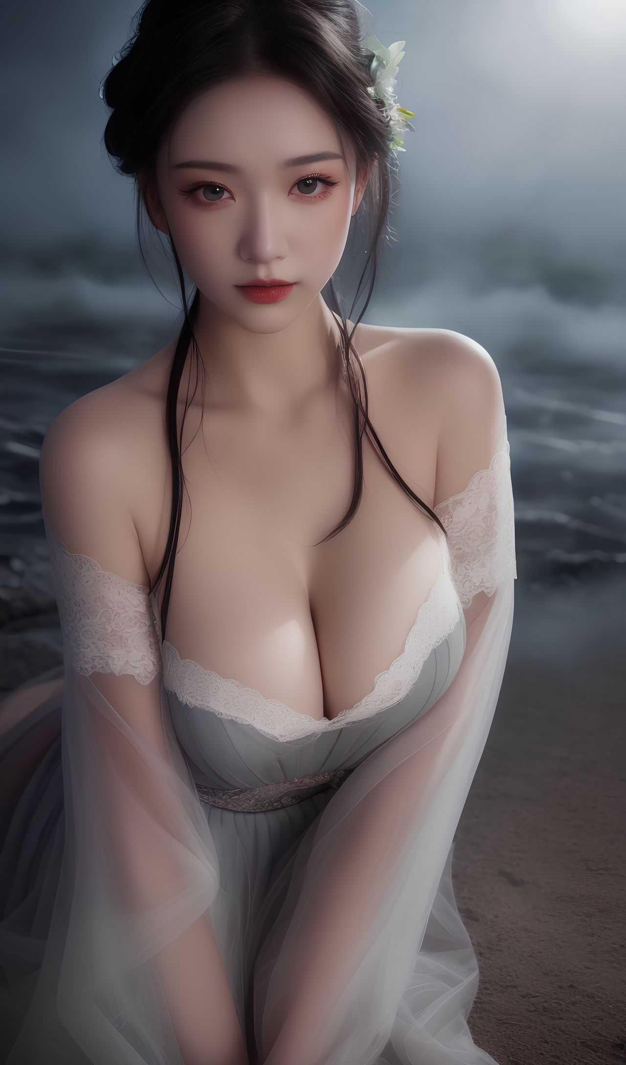 古风情趣装清秀美女