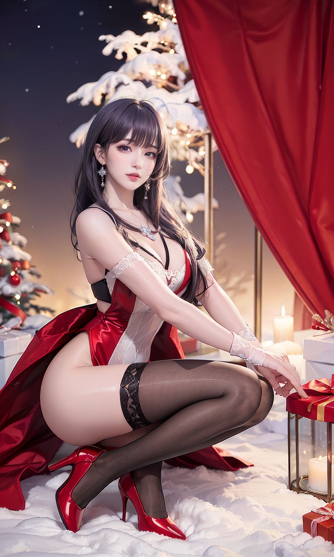 Path to Nowhere Hamel Evening Dress High Heels Stockings