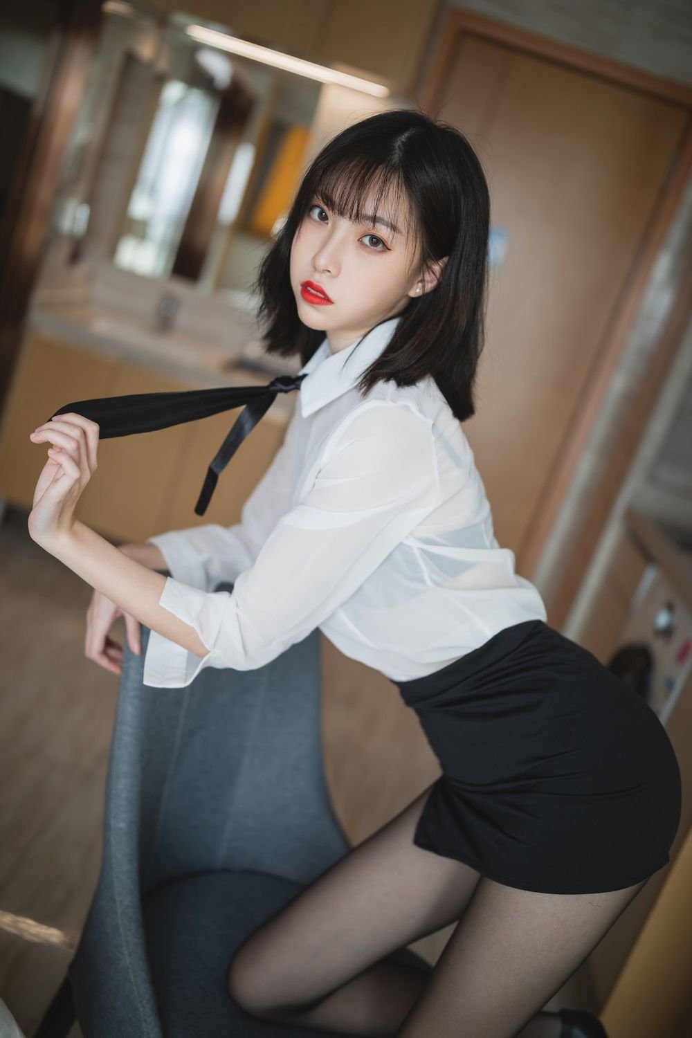 许岚 白衬衫