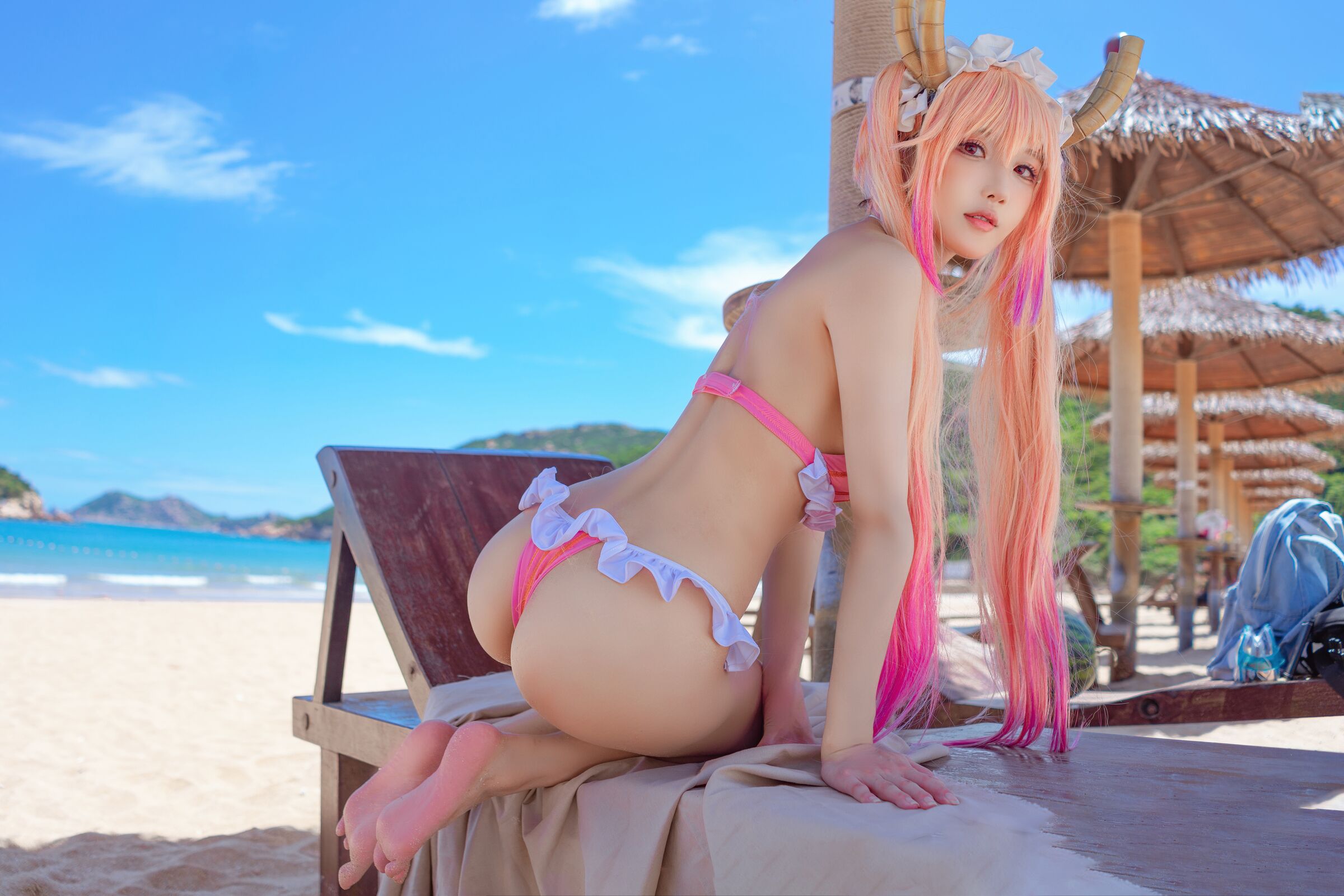 阿包也是兔娘 10月舰长图 龙女仆泳装～小林家的龙女仆