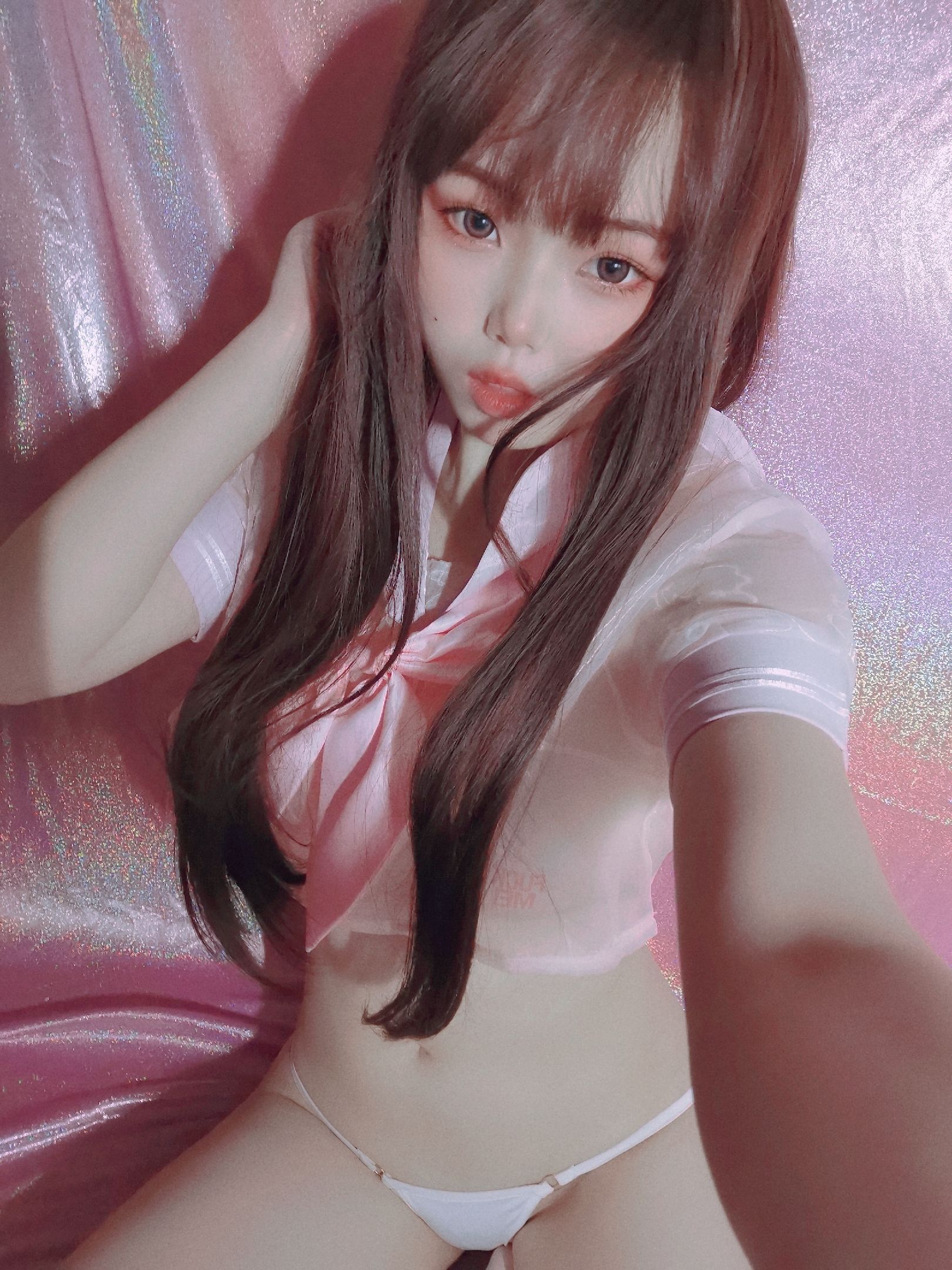กีเยว่เมียวจือ] ชุดเซเลอร์สีชมพูสดใส