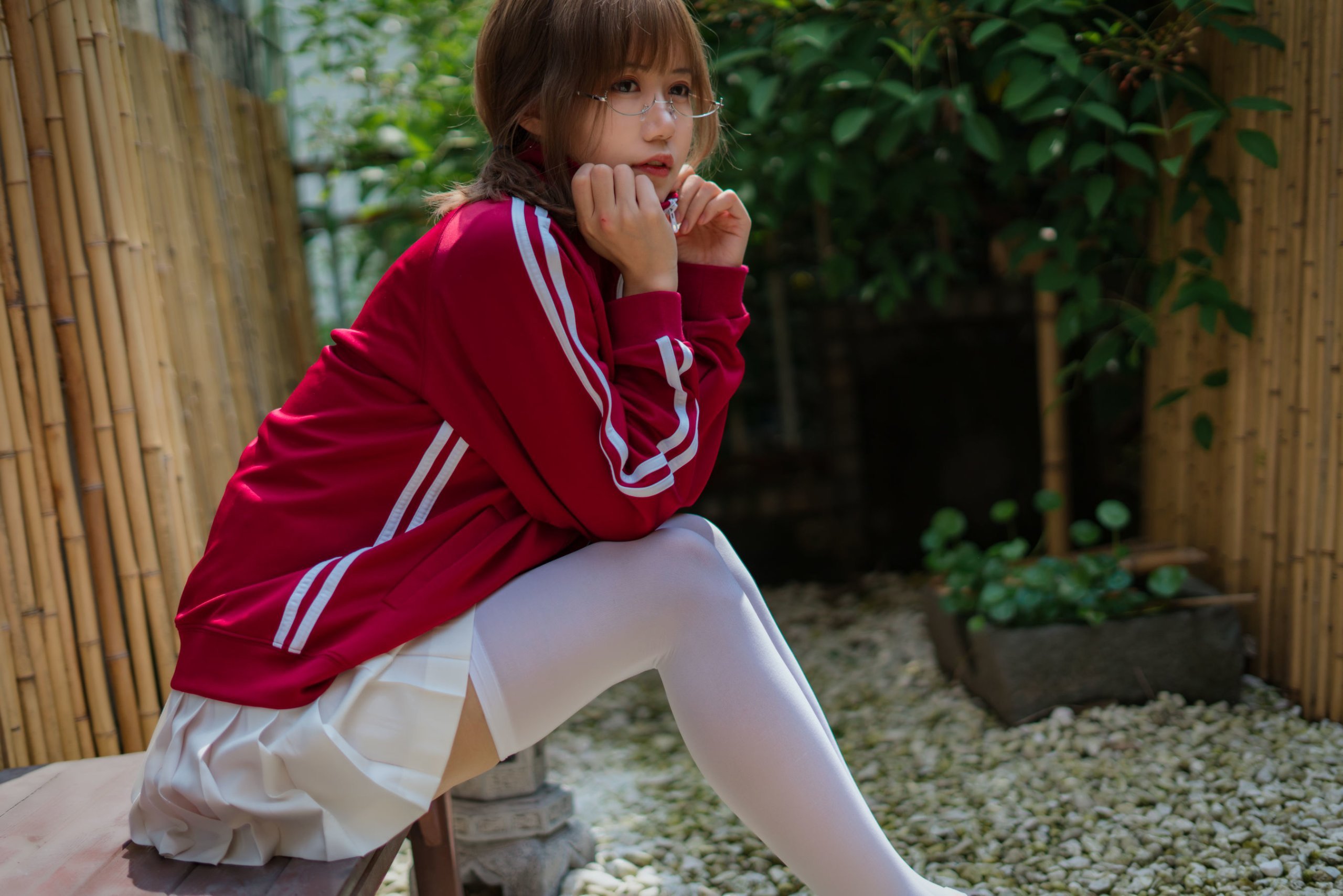 [小仓千代w] 红色体操服