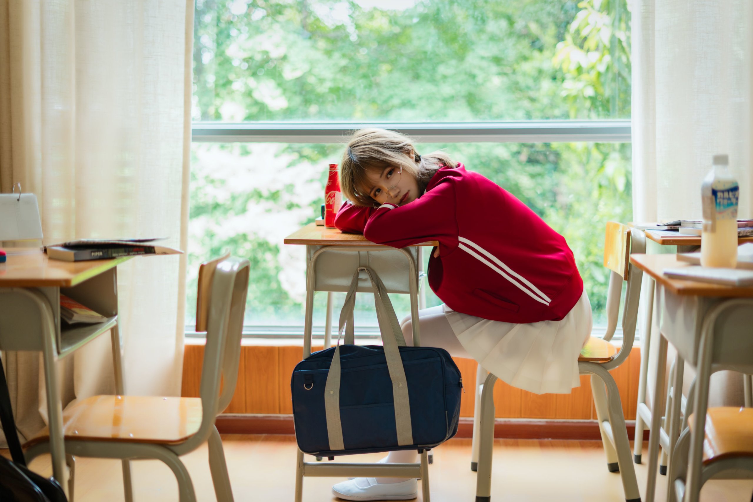 Ogura Chiyo w] Red gymnastics uniform