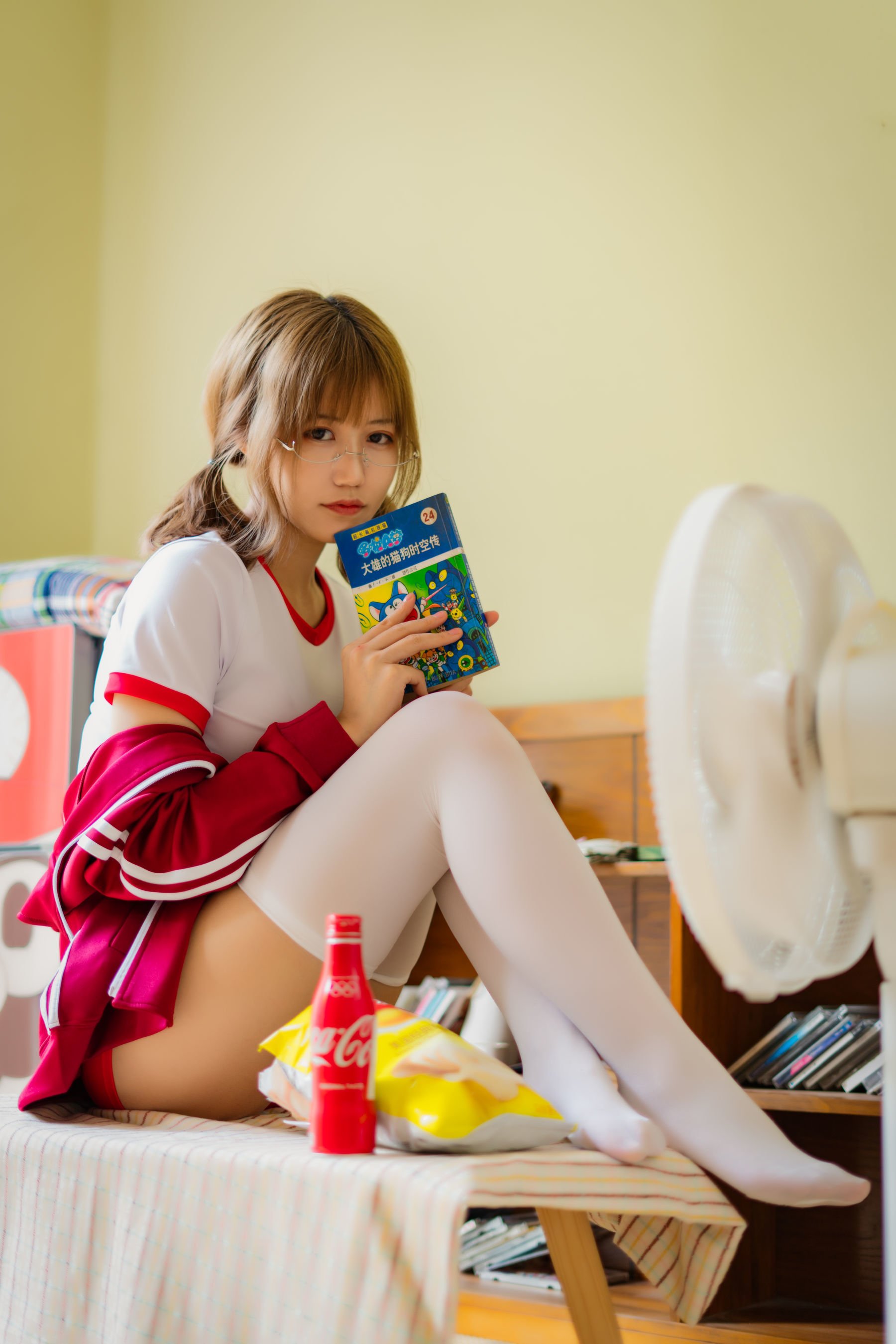 Ogura Chiyo w] Red gymnastics uniform