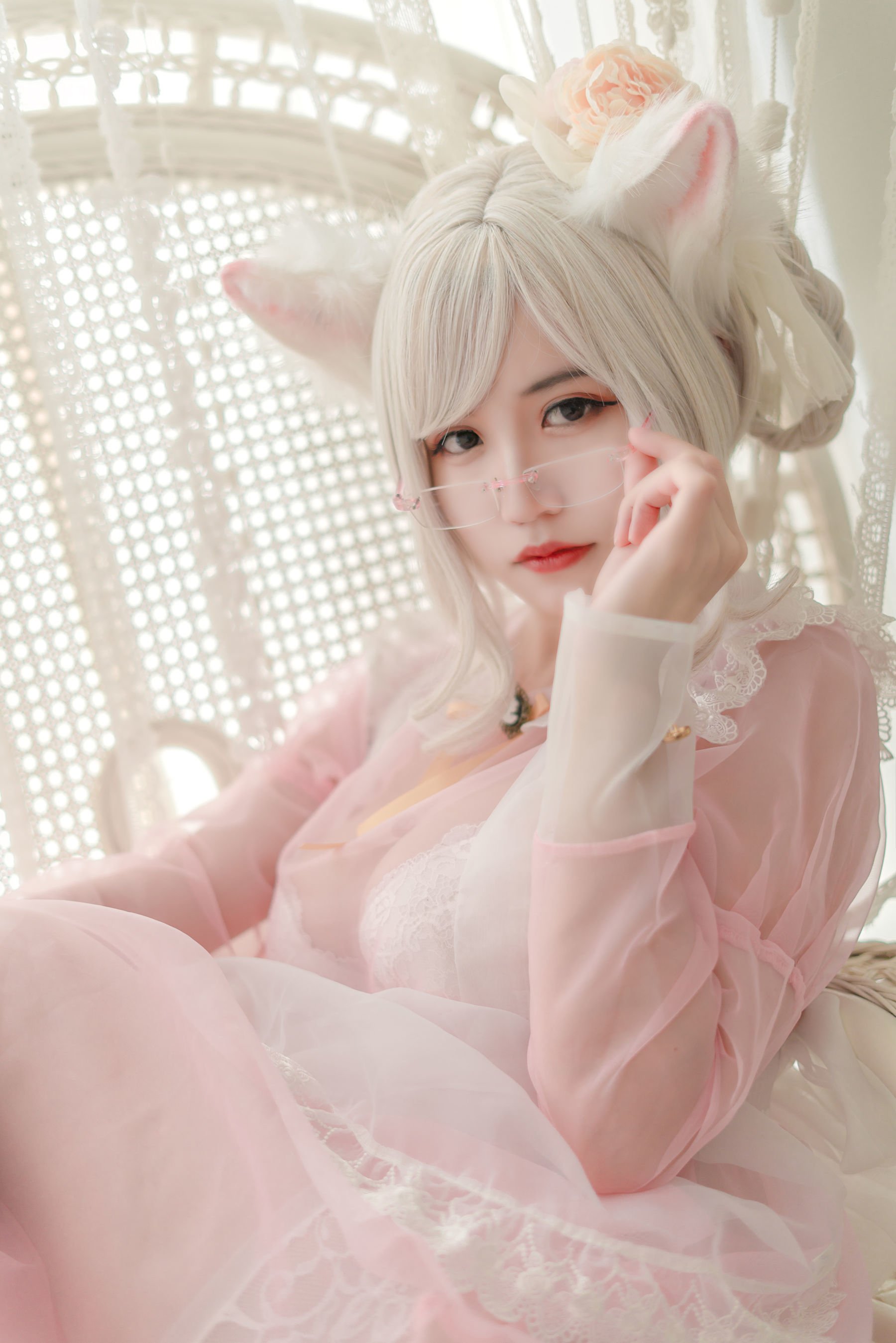[小仓千代w] 透明粉色女仆