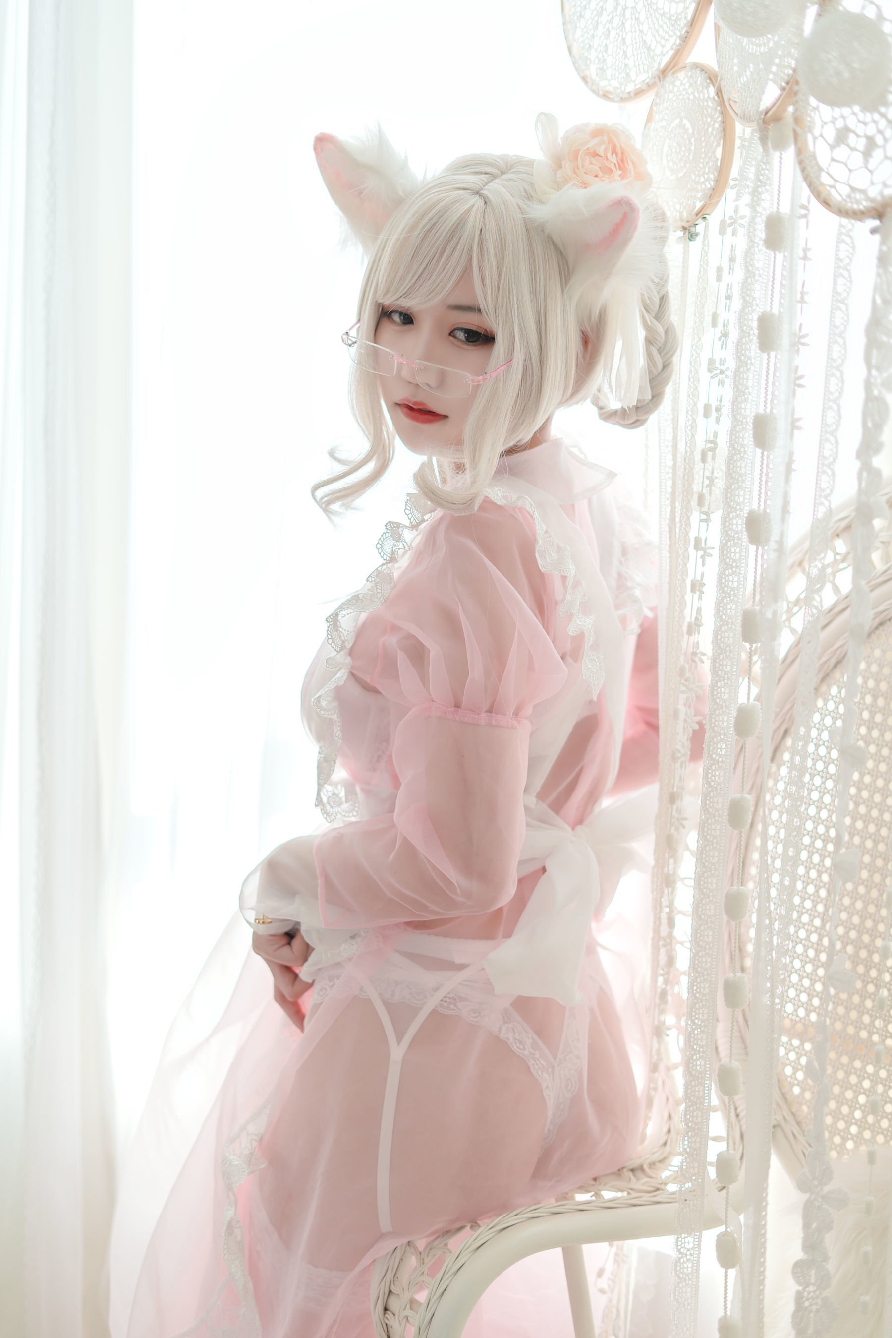 [小仓千代w] 透明粉色女仆