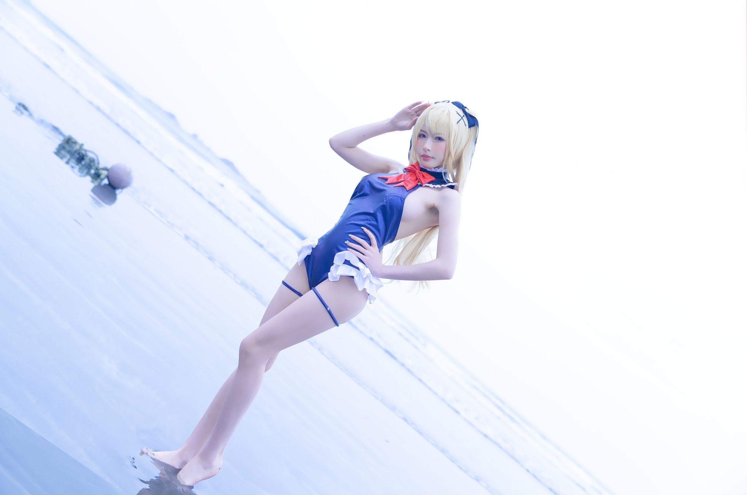 [清水由乃] 玛丽萝丝蓝色泳衣