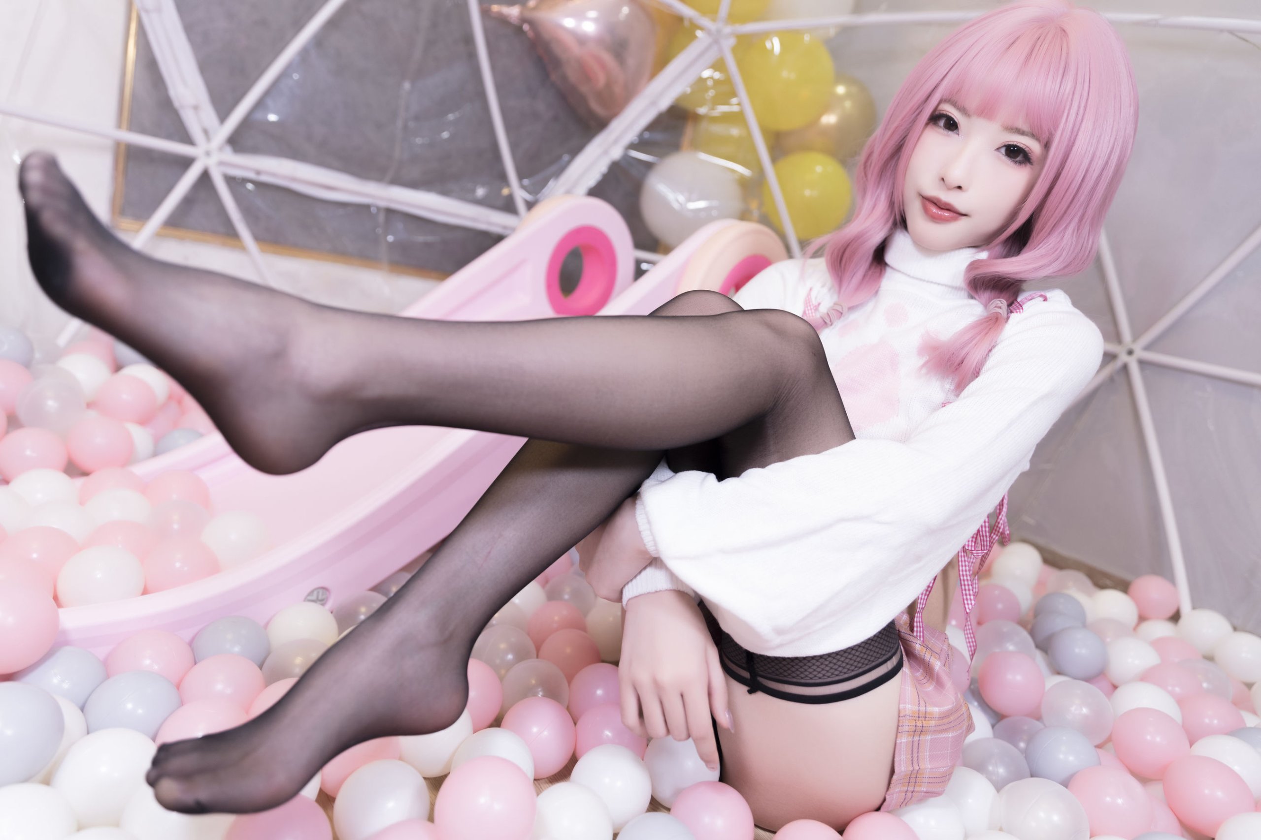 Shimizu Yuno Màu hồng Nửa cầu nam