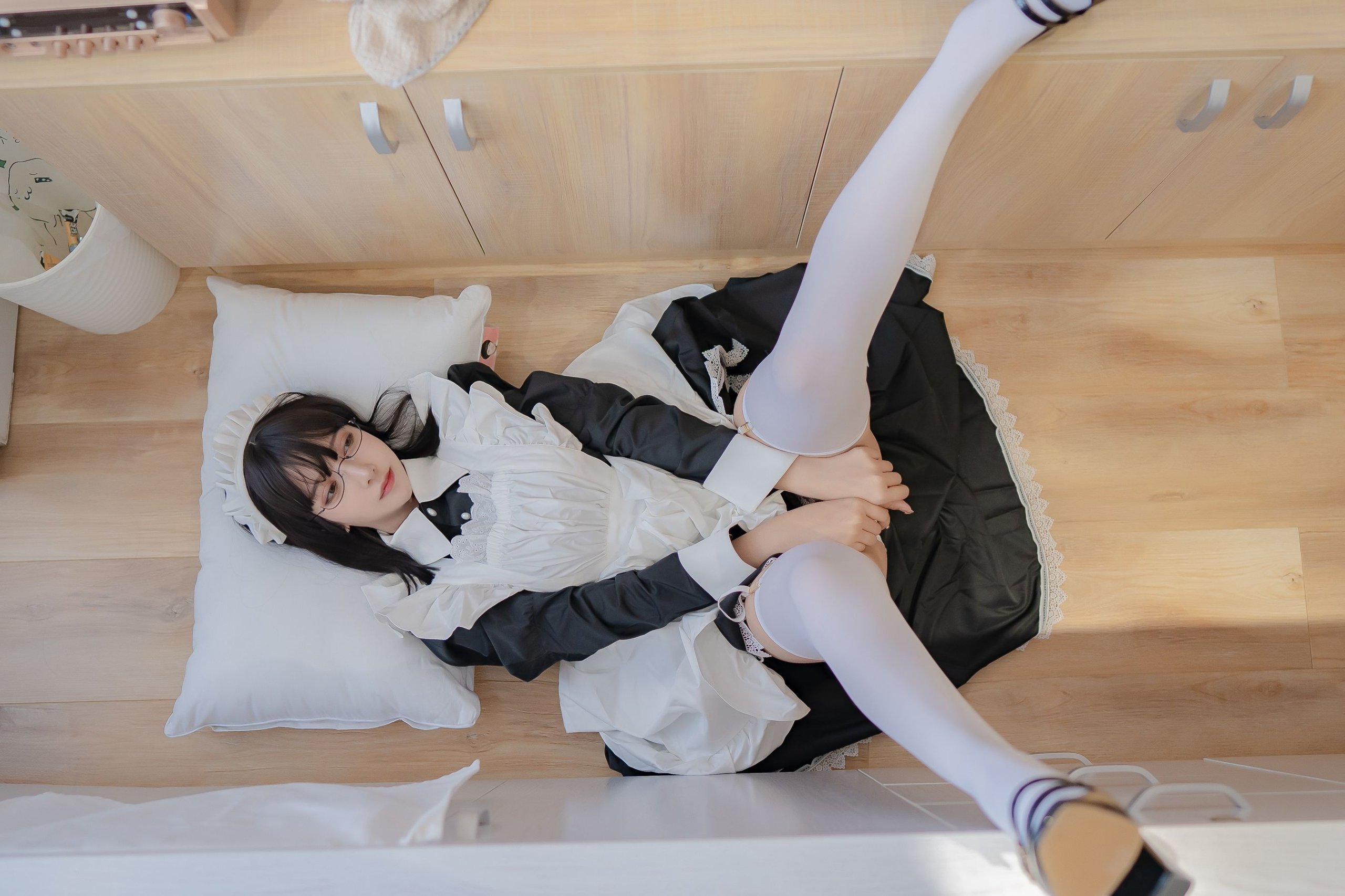 Expired Rice Noodles Meow] Maid Long Skirt