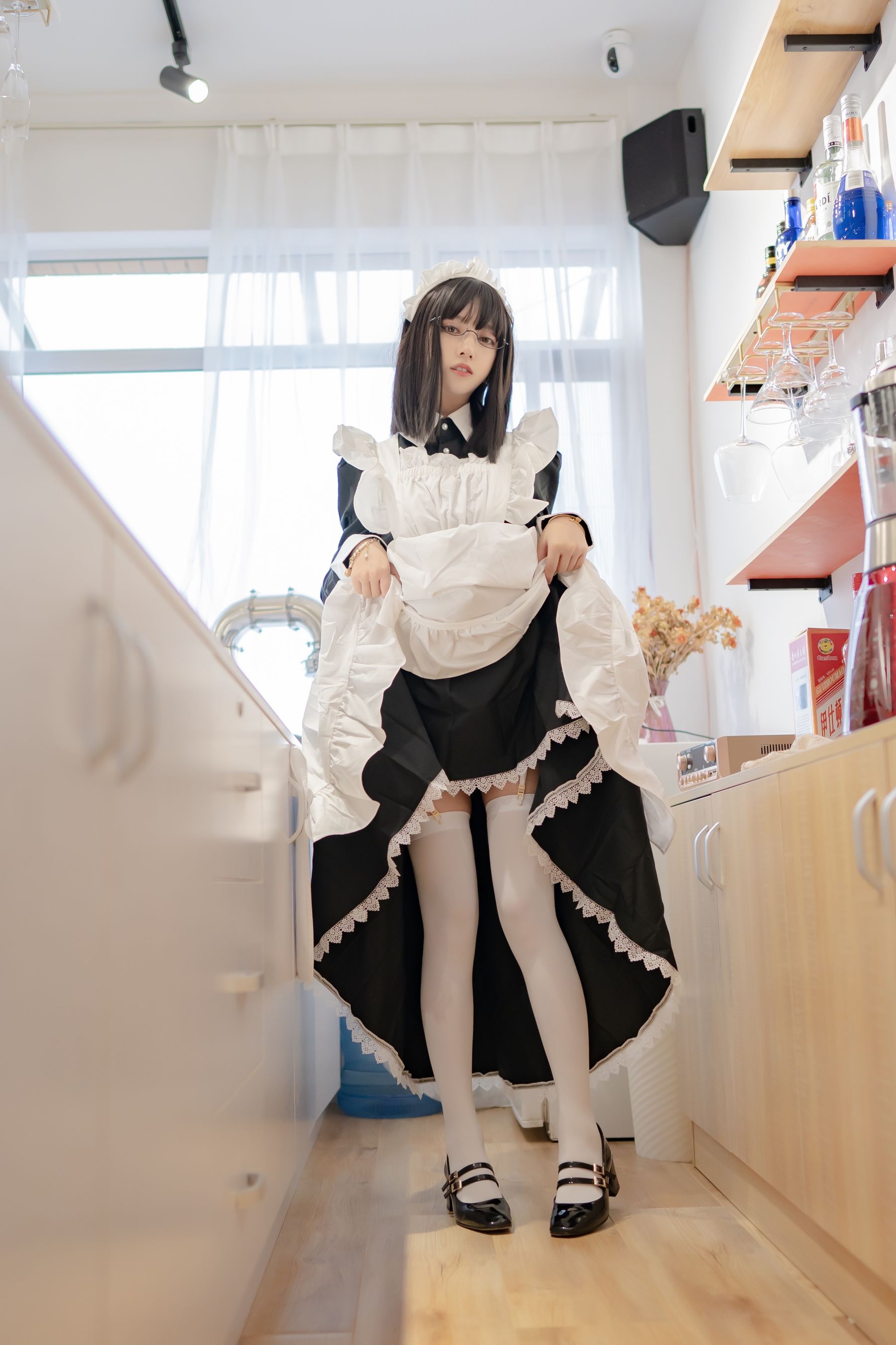 Expired Rice Noodles Meow] Maid Long Skirt