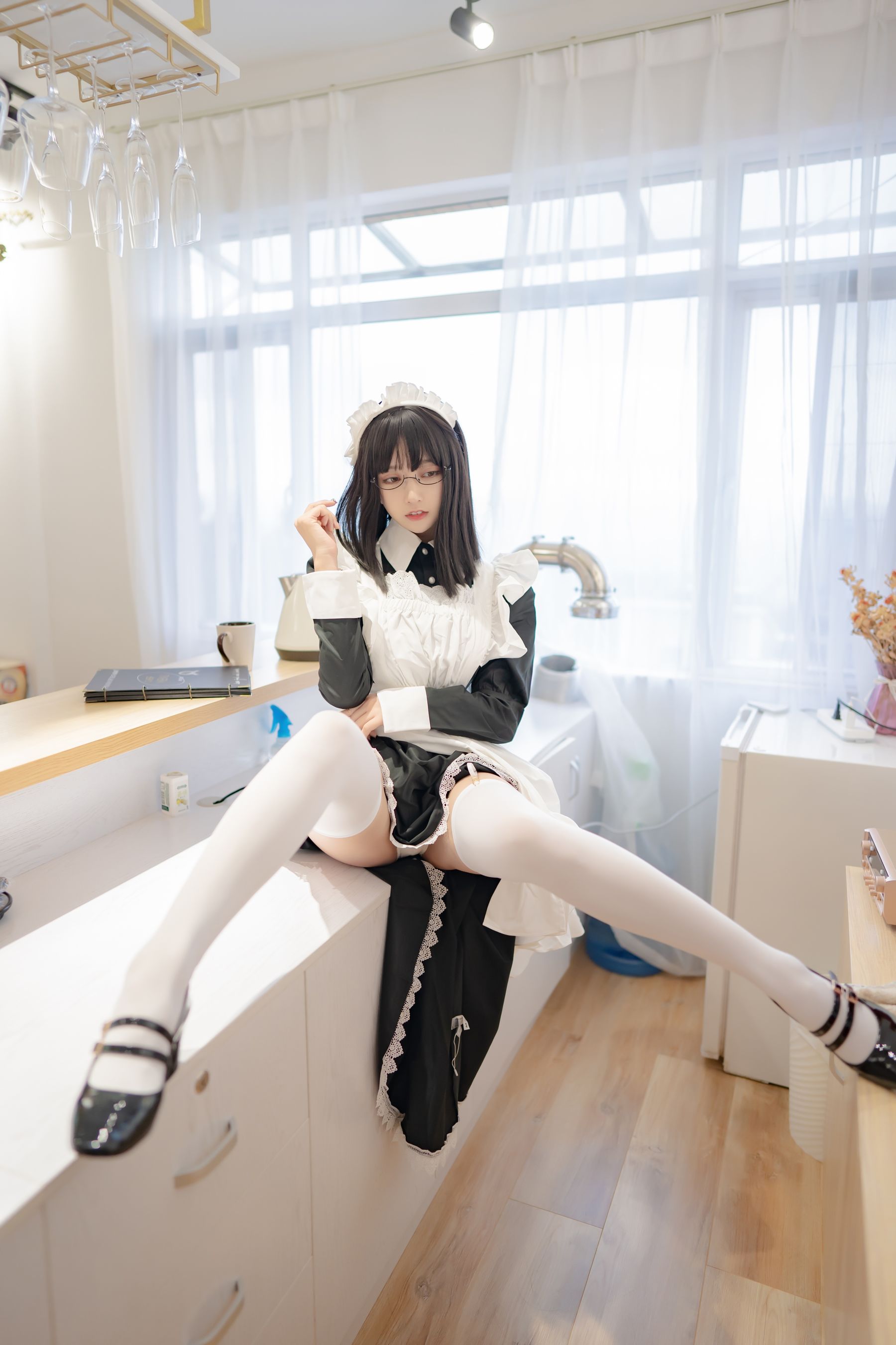Expired Rice Noodles Meow] Maid Long Skirt