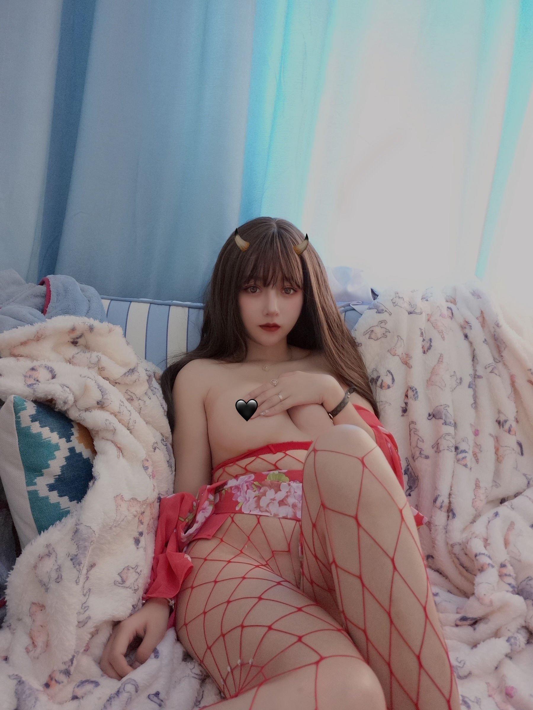 Quá hạn Mễ tuyến tuyến Miêu] Tất lưới đỏ