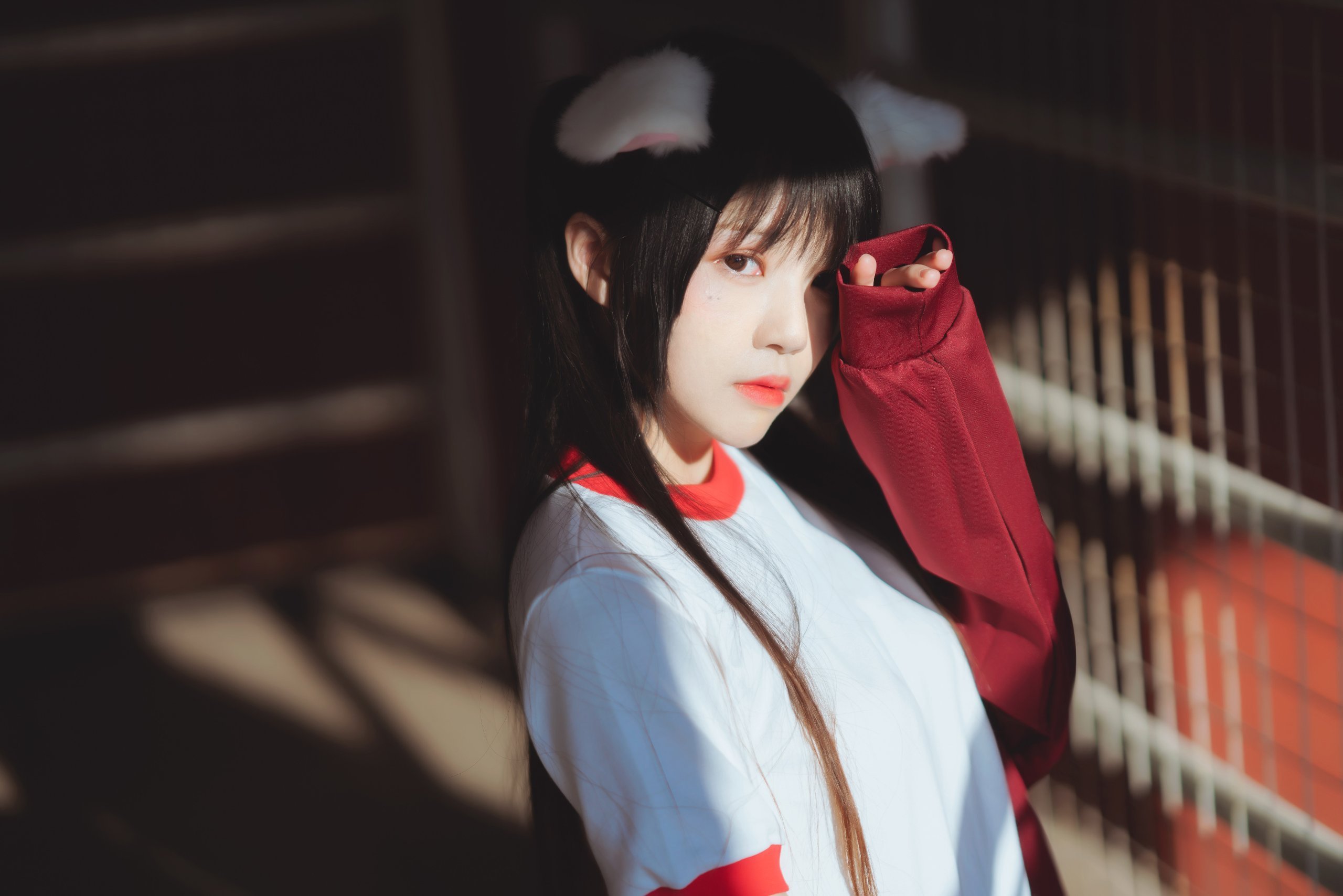 桜桃喵 - 红色体操服