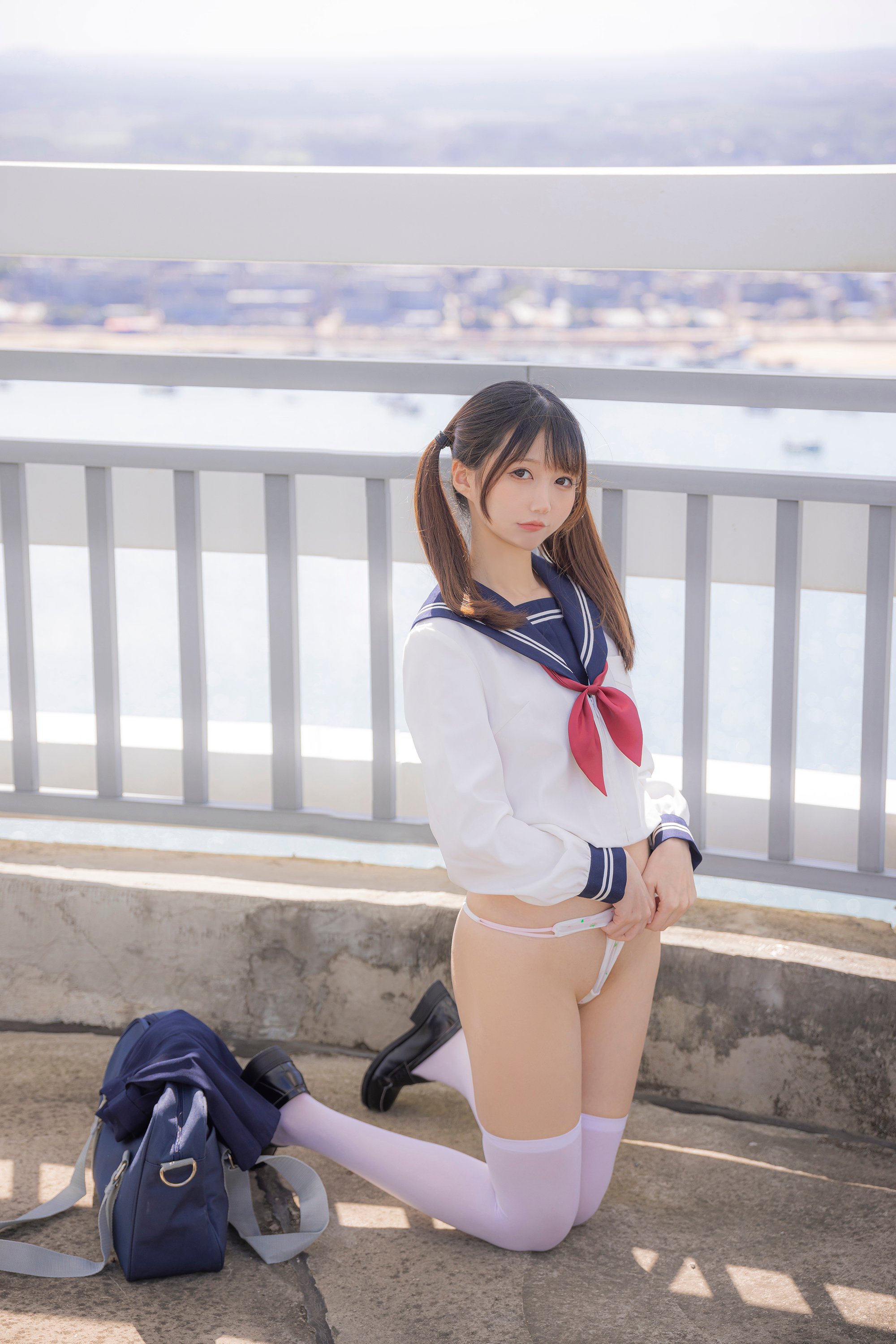 Nagisa魔物喵] การเปิดเผยบนดาดฟ้าของเจเคจัง