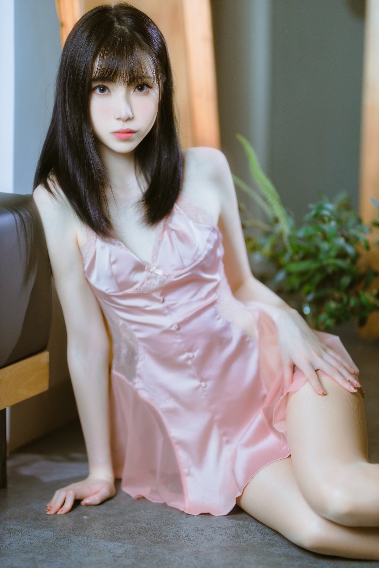 เซอ ลาน แอลเอเอ็น ผ้าครึ่งโปร่ง สีชมพู