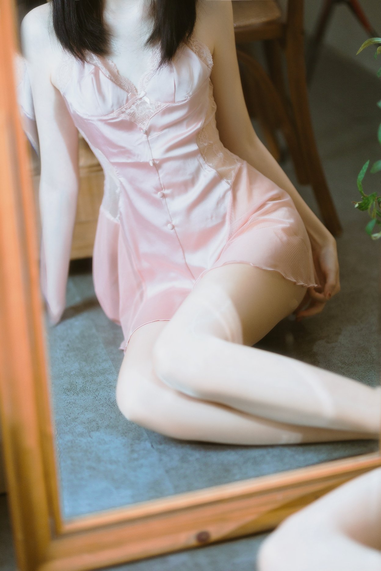 เซอ ลาน แอลเอเอ็น ผ้าครึ่งโปร่ง สีชมพู