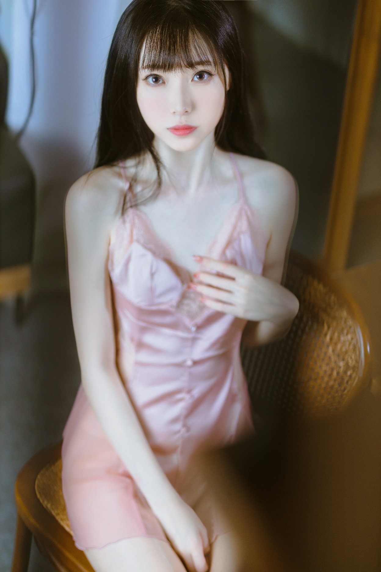 เซอ ลาน แอลเอเอ็น ผ้าครึ่งโปร่ง สีชมพู