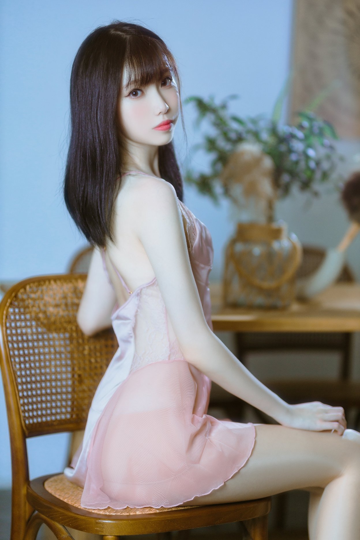 เซอ ลาน แอลเอเอ็น ผ้าครึ่งโปร่ง สีชมพู