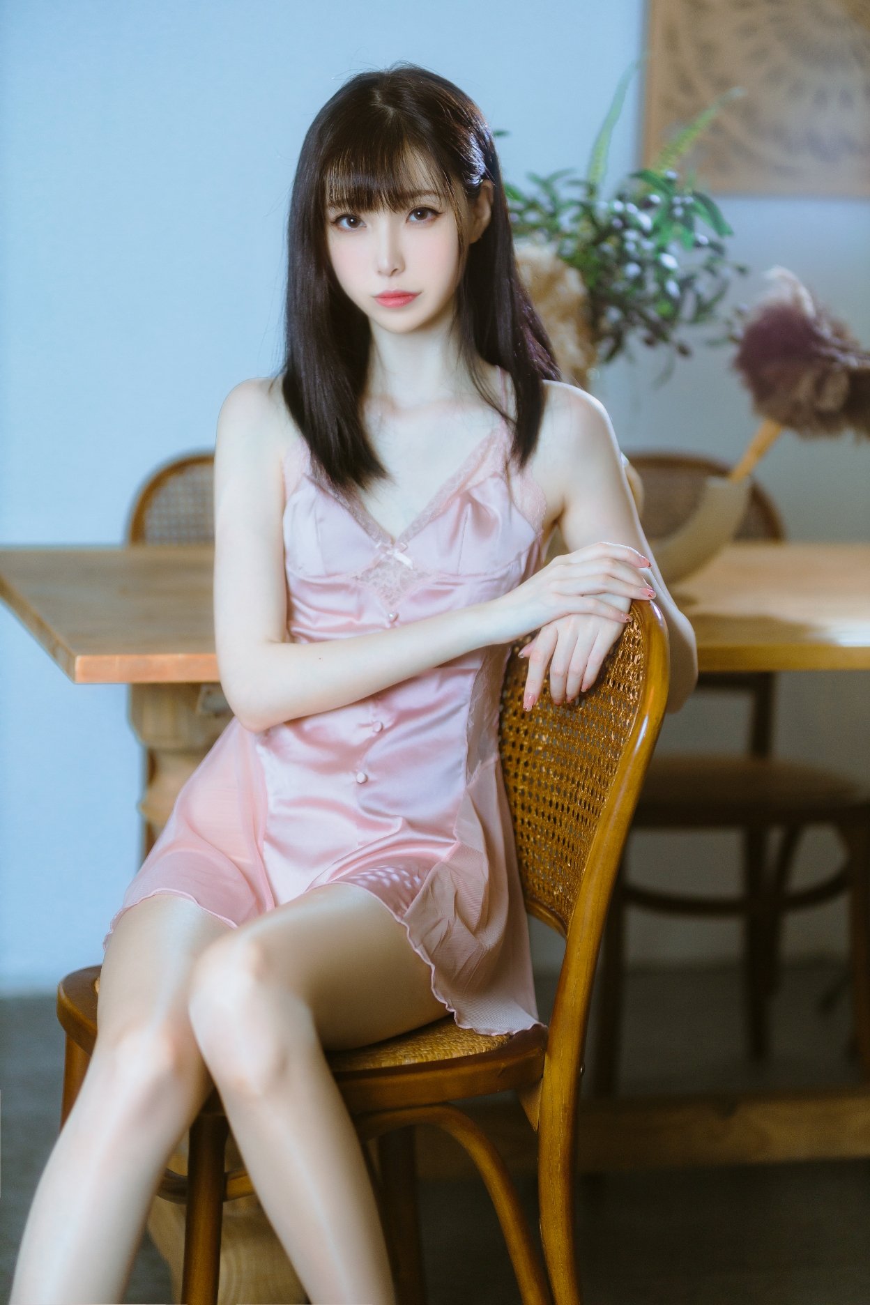 เซอ ลาน แอลเอเอ็น ผ้าครึ่งโปร่ง สีชมพู