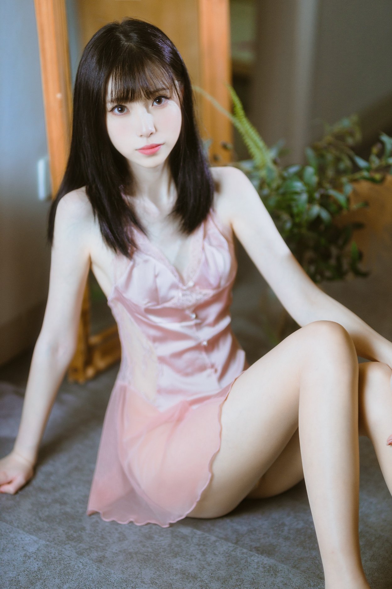 เซอ ลาน แอลเอเอ็น ผ้าครึ่งโปร่ง สีชมพู