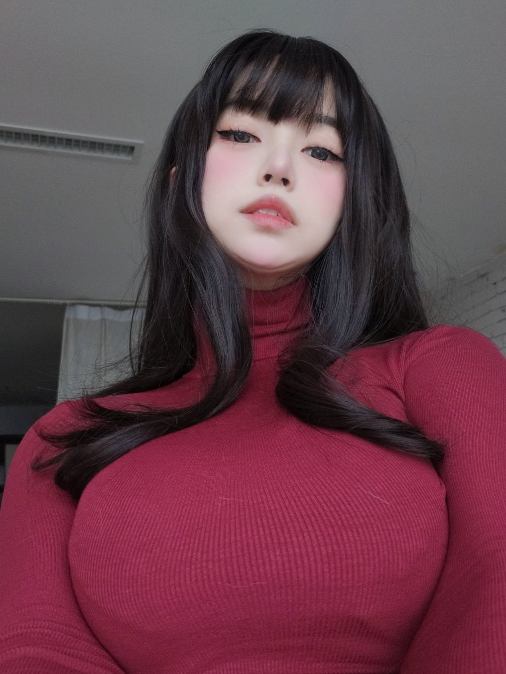 여주 K NO.015 빨간 스웨터의 풍만한 여동생