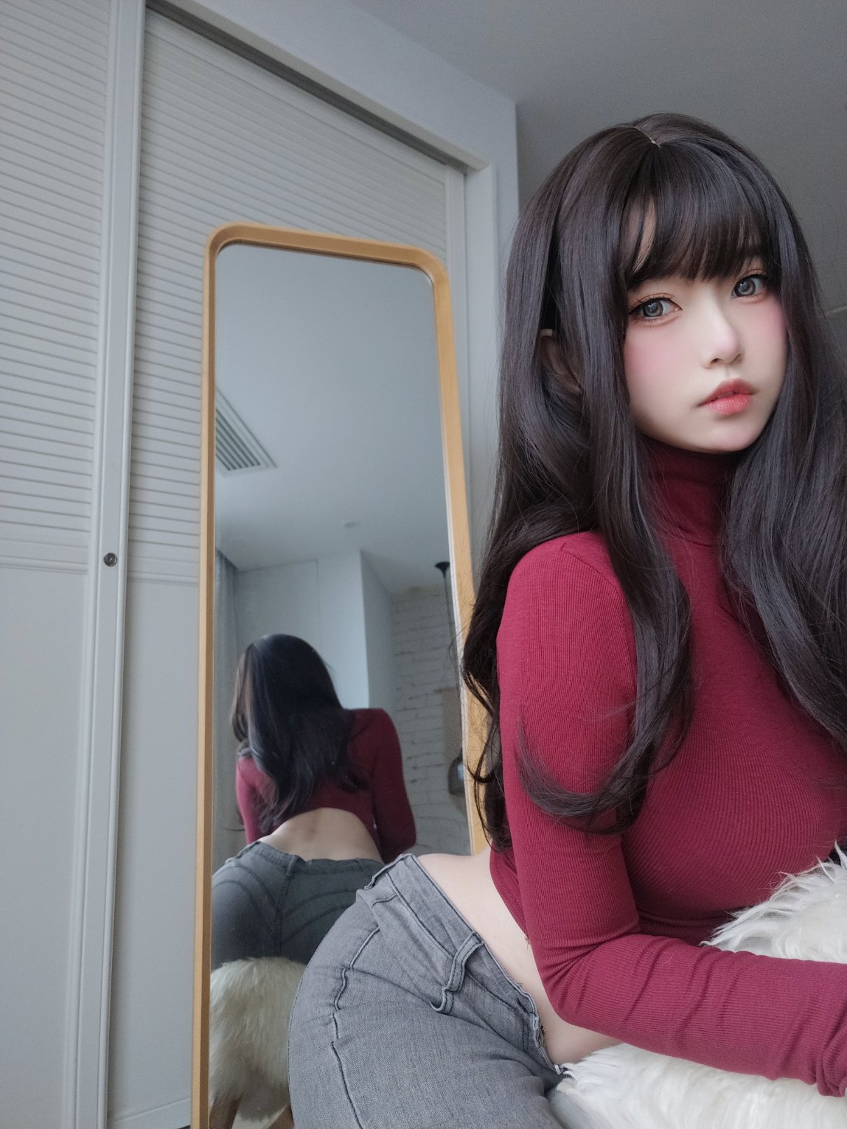 여주 K NO.015 빨간 스웨터의 풍만한 여동생