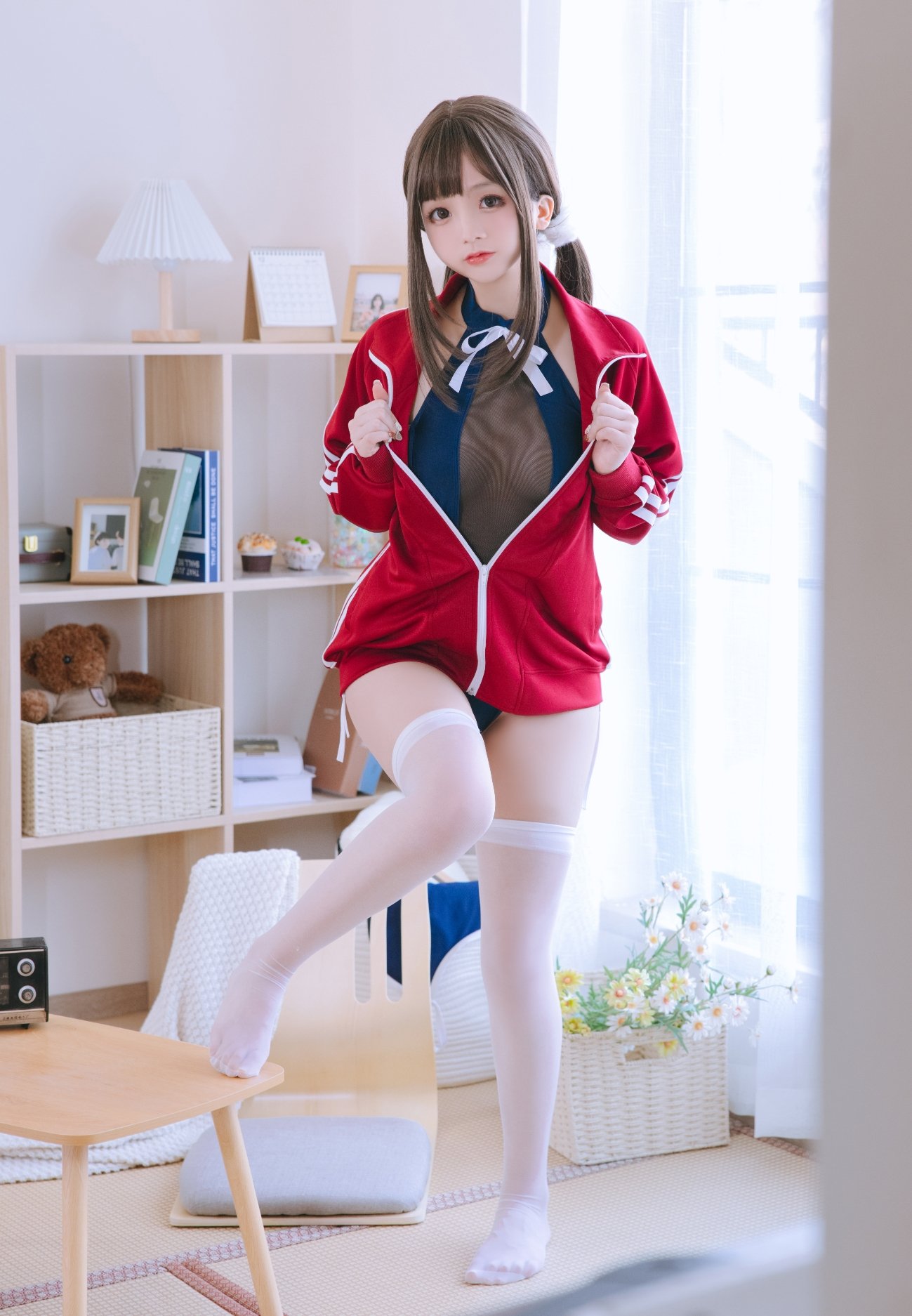 ริ奈เจี่ยว Vol.055 ผ้าตาข่ายชุดว่ายน้ำโรงเรียน