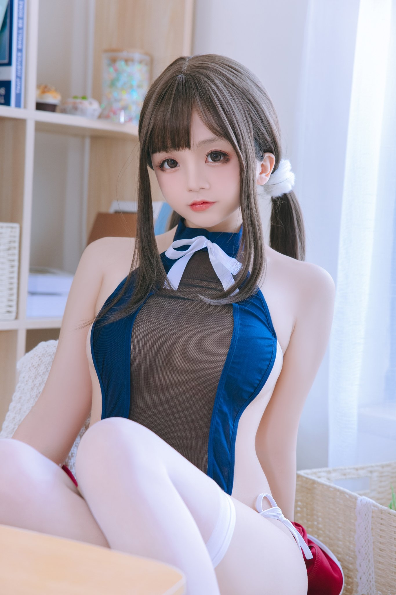 Rina Jiao Vol. 055: Mesh School Swimsuit