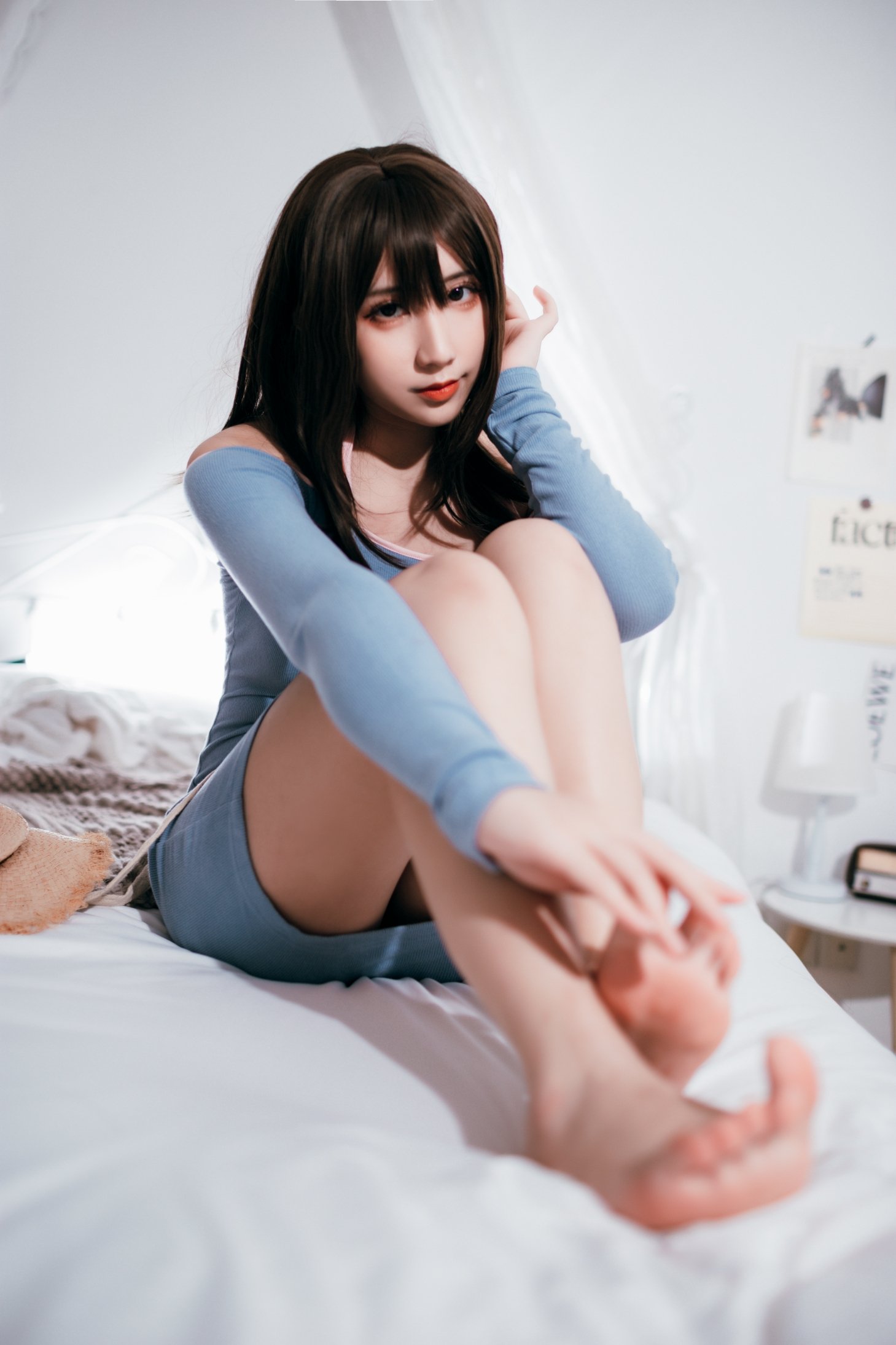 구곡 진 기타 여동생 보디콘 스커트