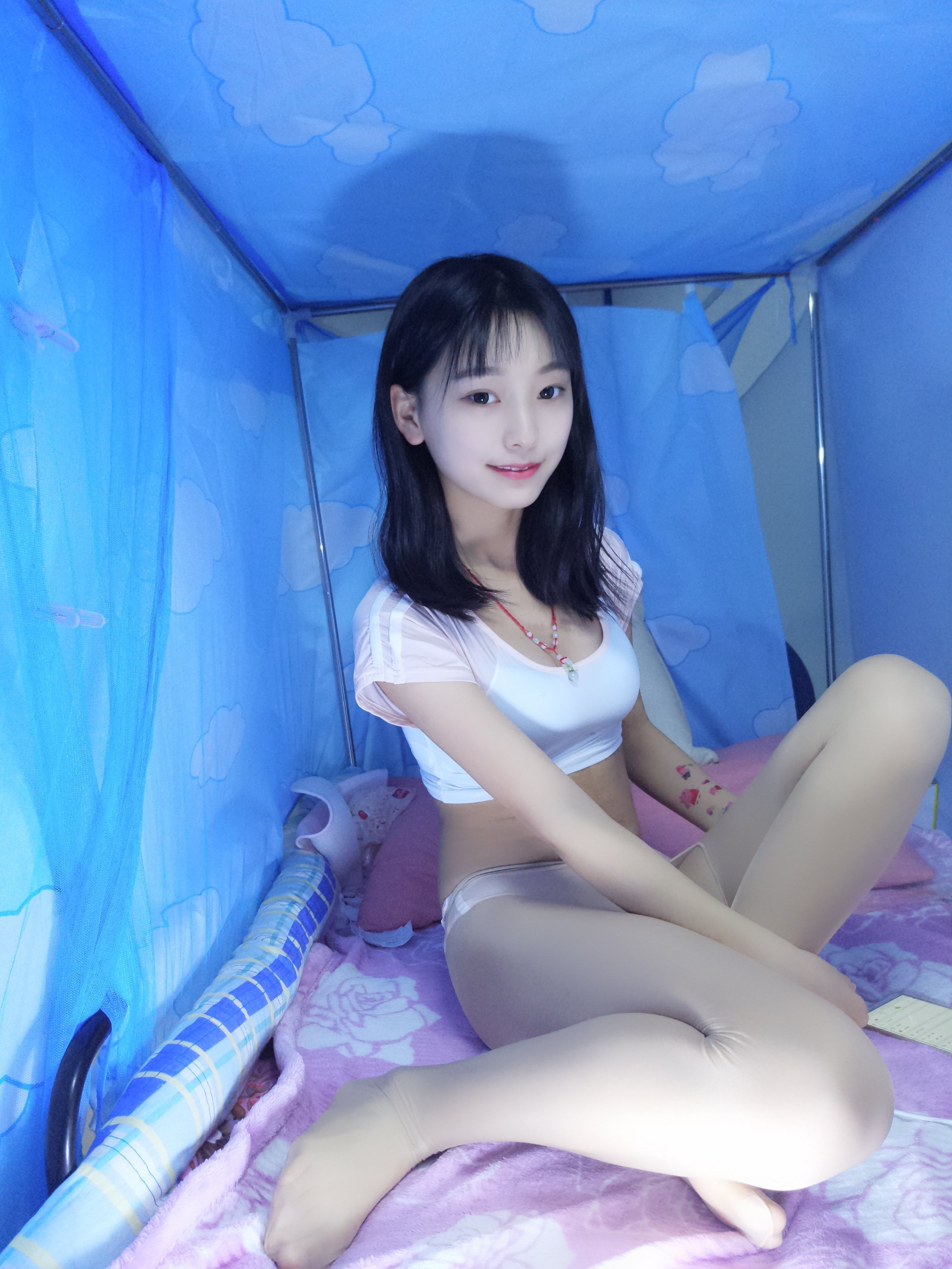 蓓蓓 - 黑白薄丝袜