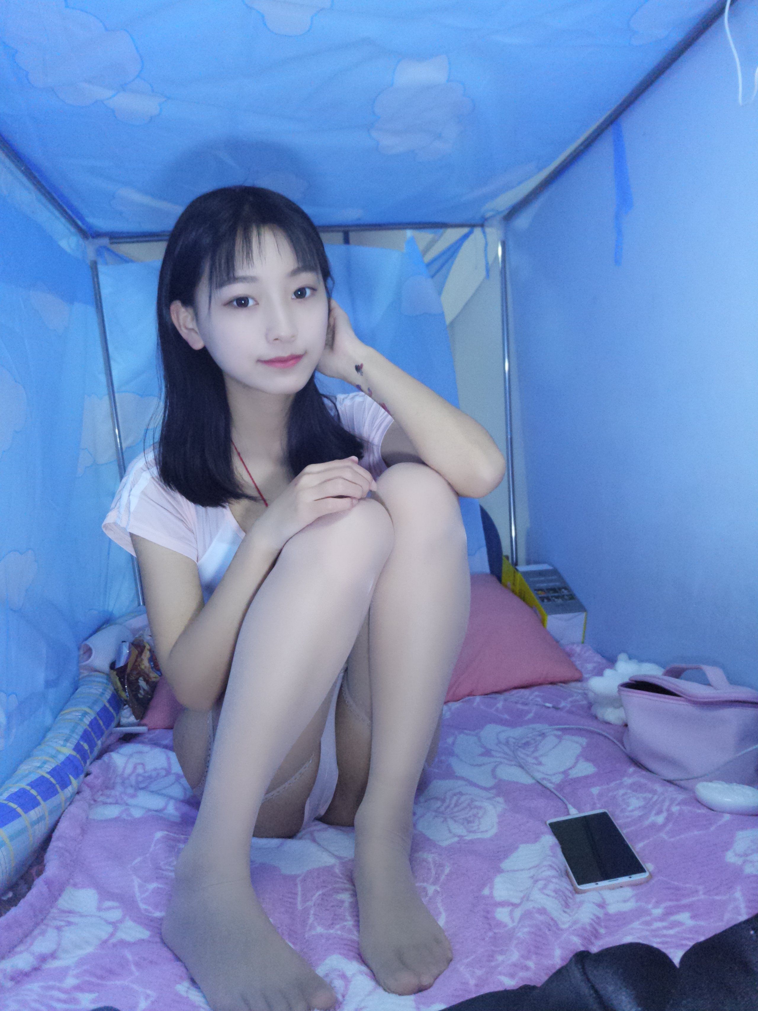 蓓蓓 - 黑白薄丝袜