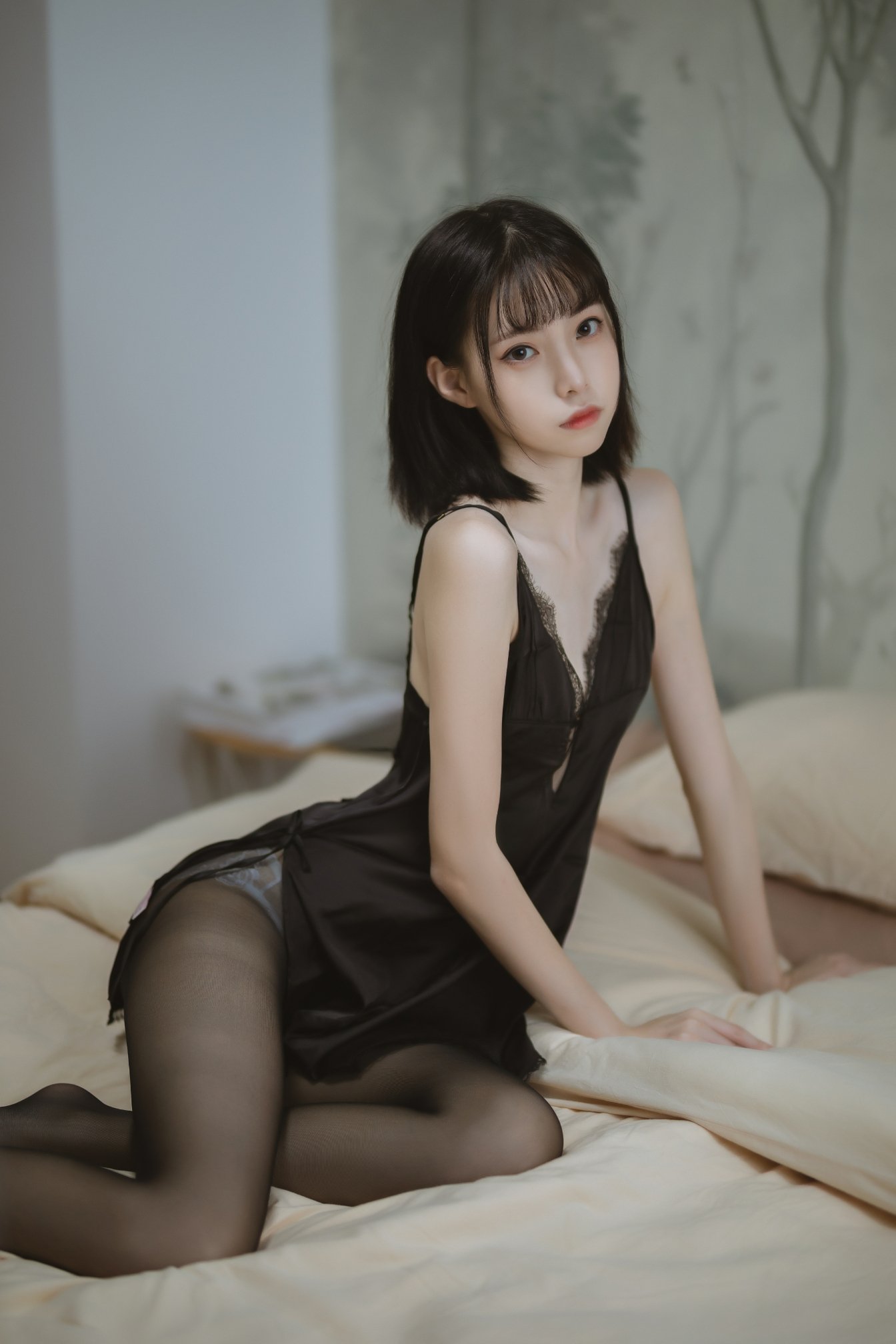 Xu Lan LAN - Black Lace Pajamas
