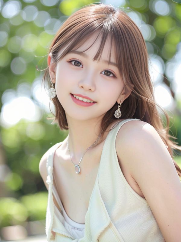Outdoor White Skirt AI Beauty