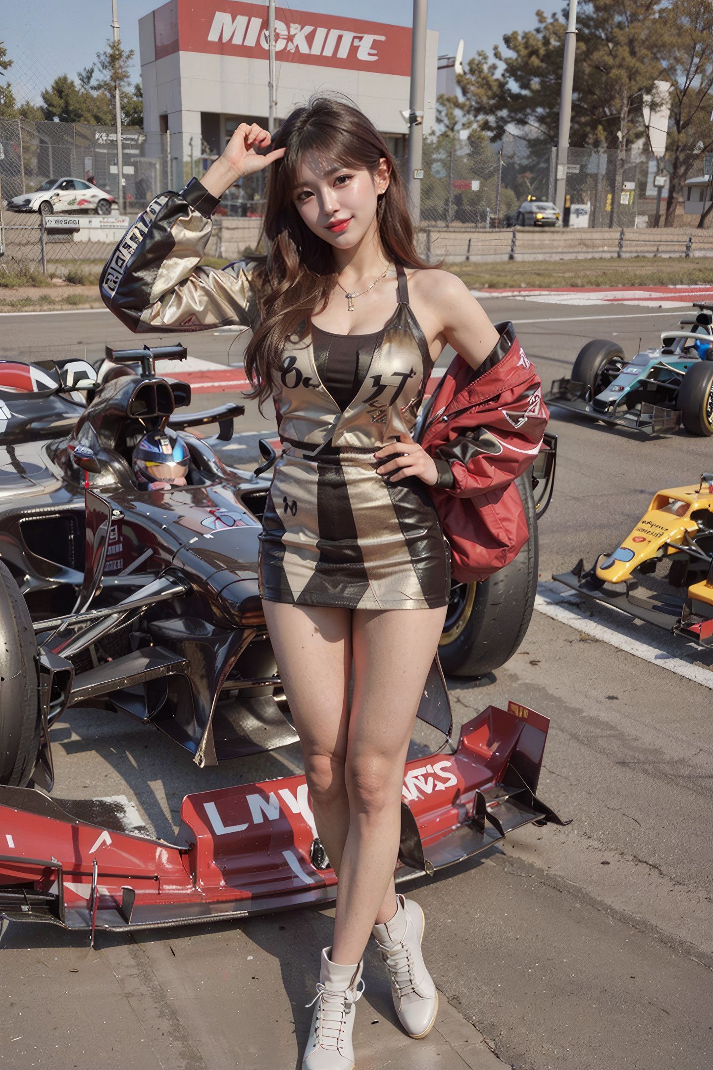 レースコースのセクシーな女たち