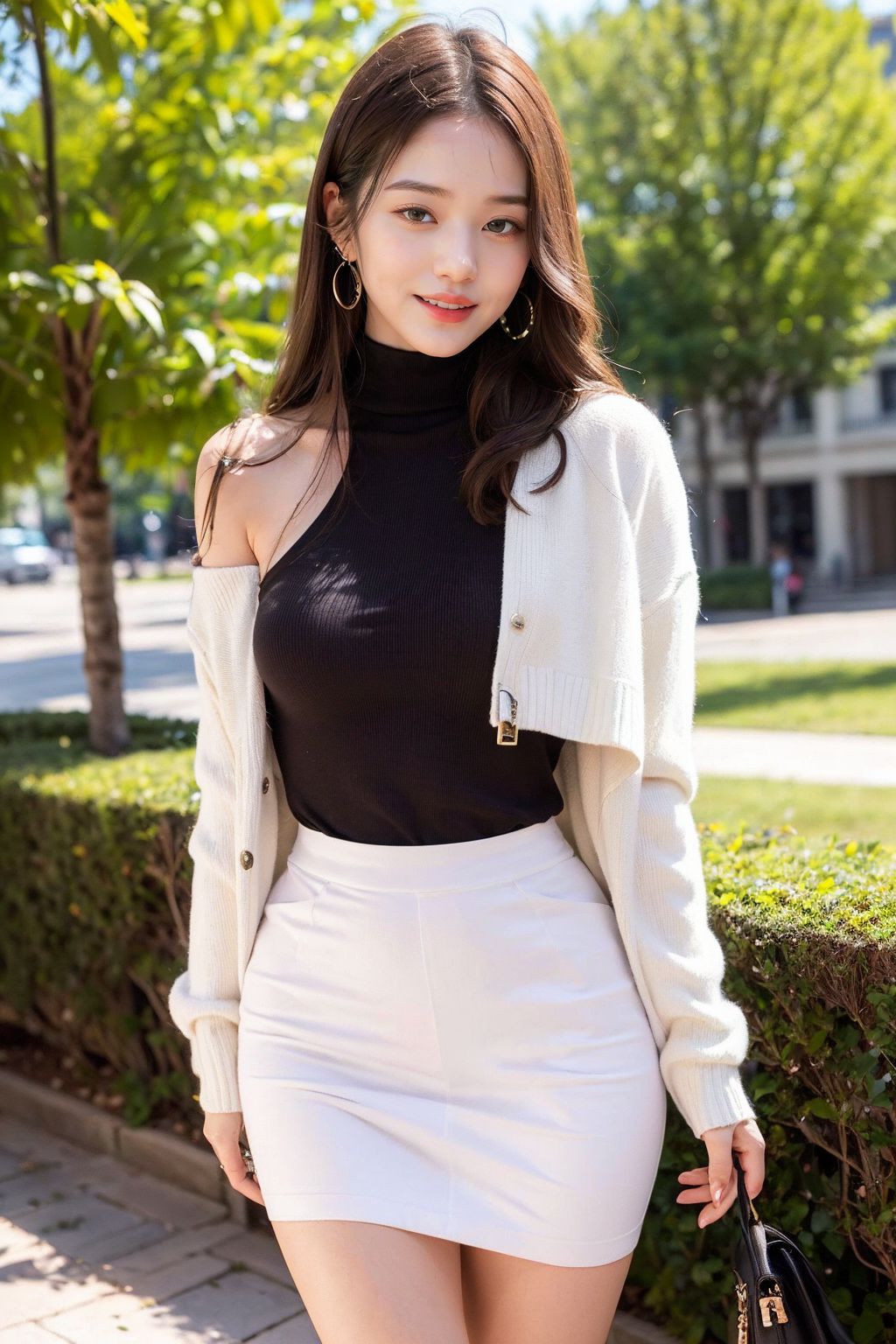 ภาพถ่ายสตรีทสวยๆ ของสาววัยผู้ใหญ่ที่แต่งกายปลอมสไตล์เบาๆ