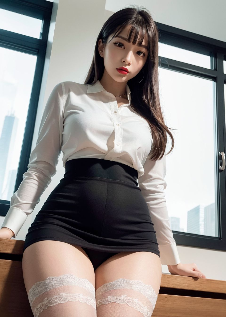 บริษัทใหม่ที่มีถุงน่องดำสาวสวยเป็นเลขานุการ