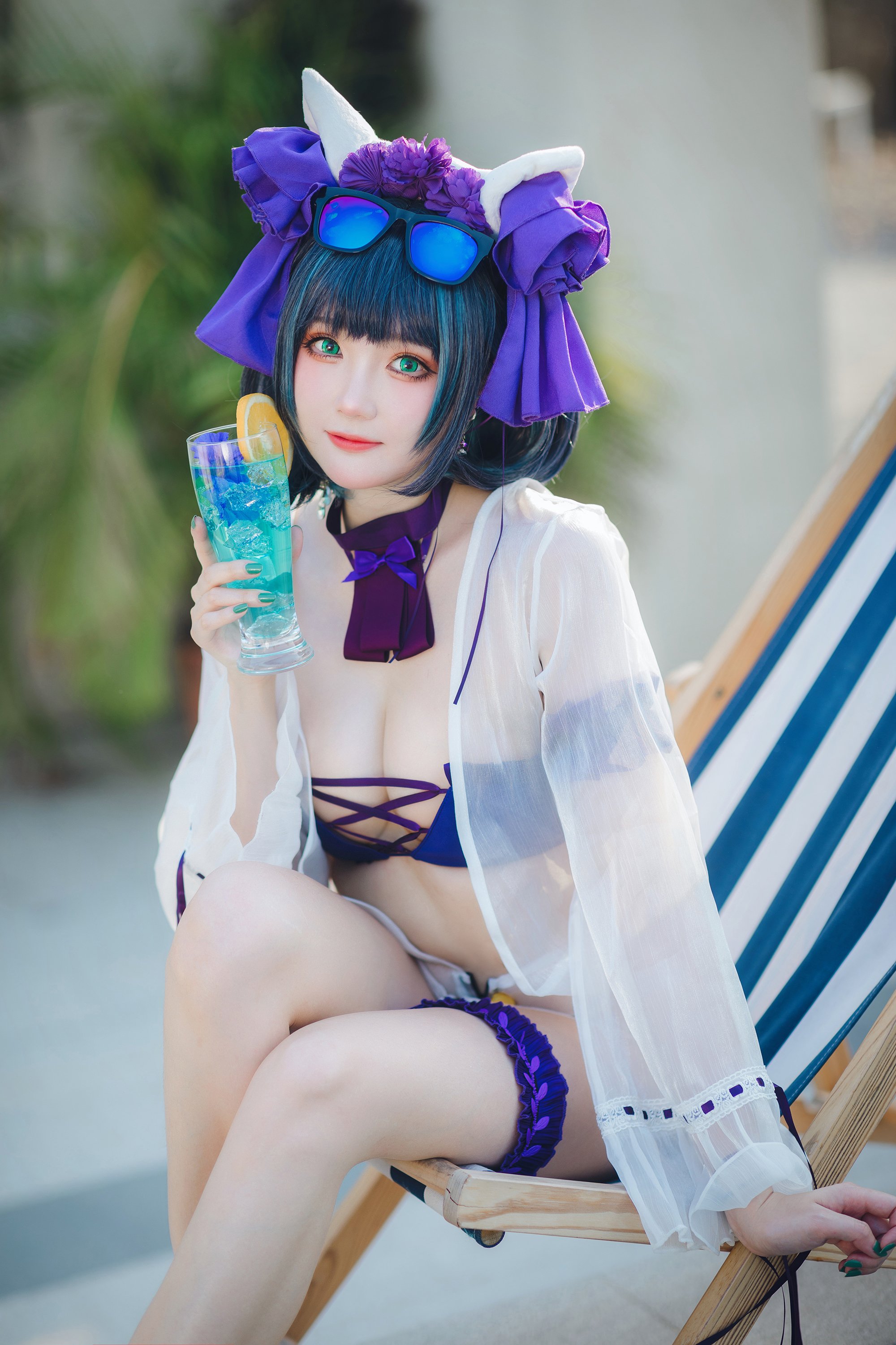 瓜希酱 柴郡泳装