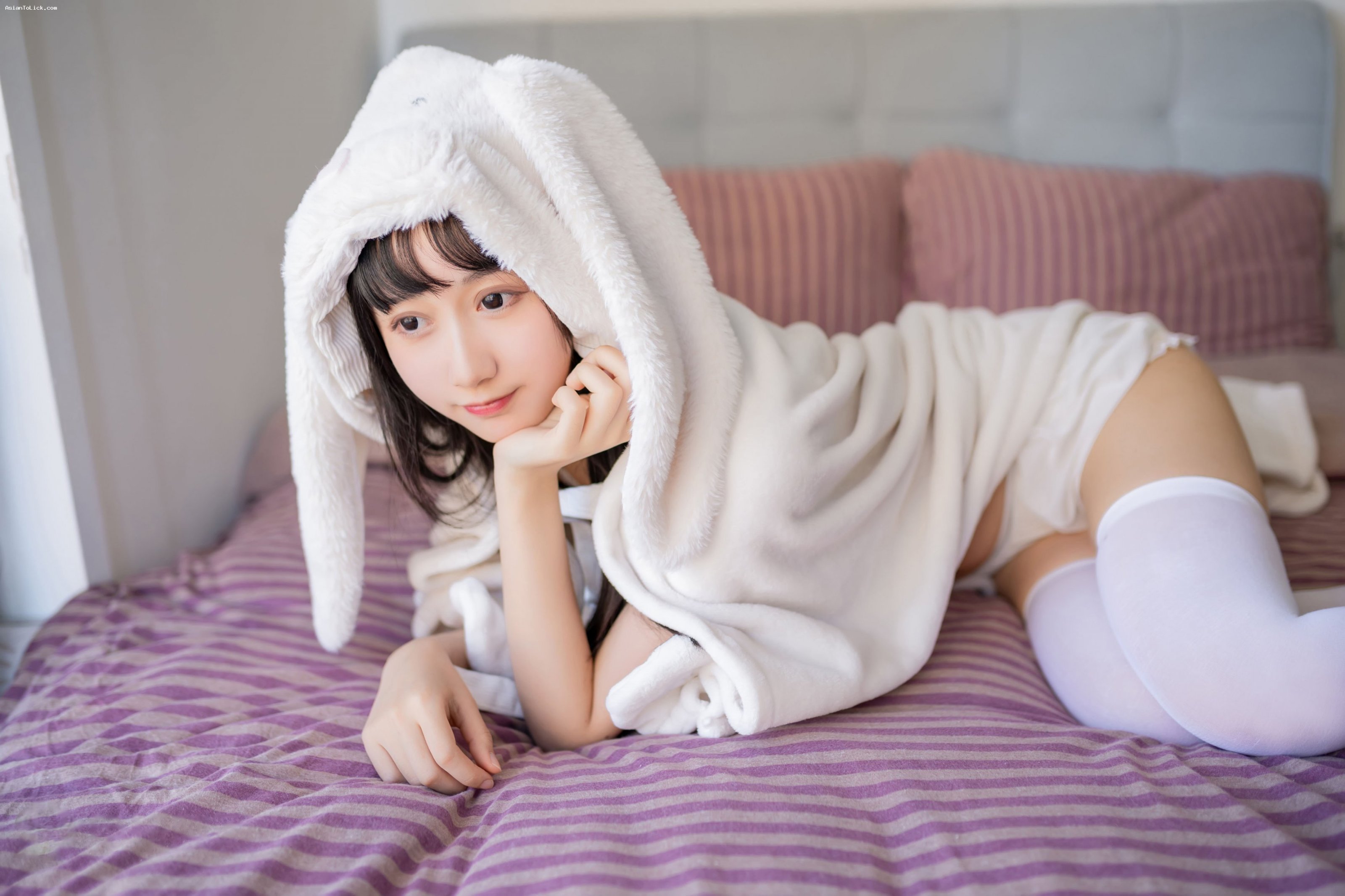 xo854_木绵绵OwO NO.028 浴巾兔子