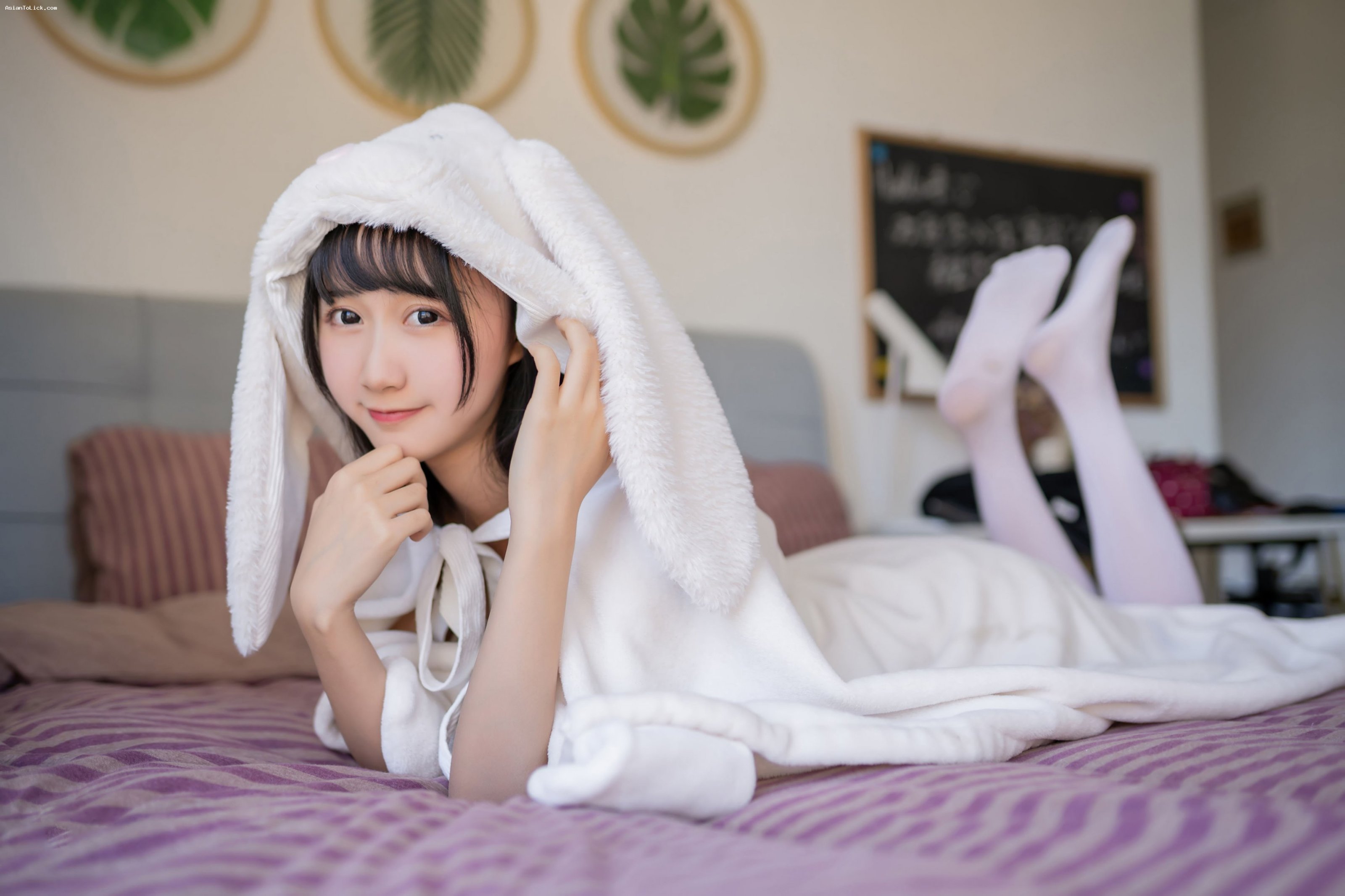 xo854_ Mộc Miên Miên OwO NO.028 Khăn tắm thỏ